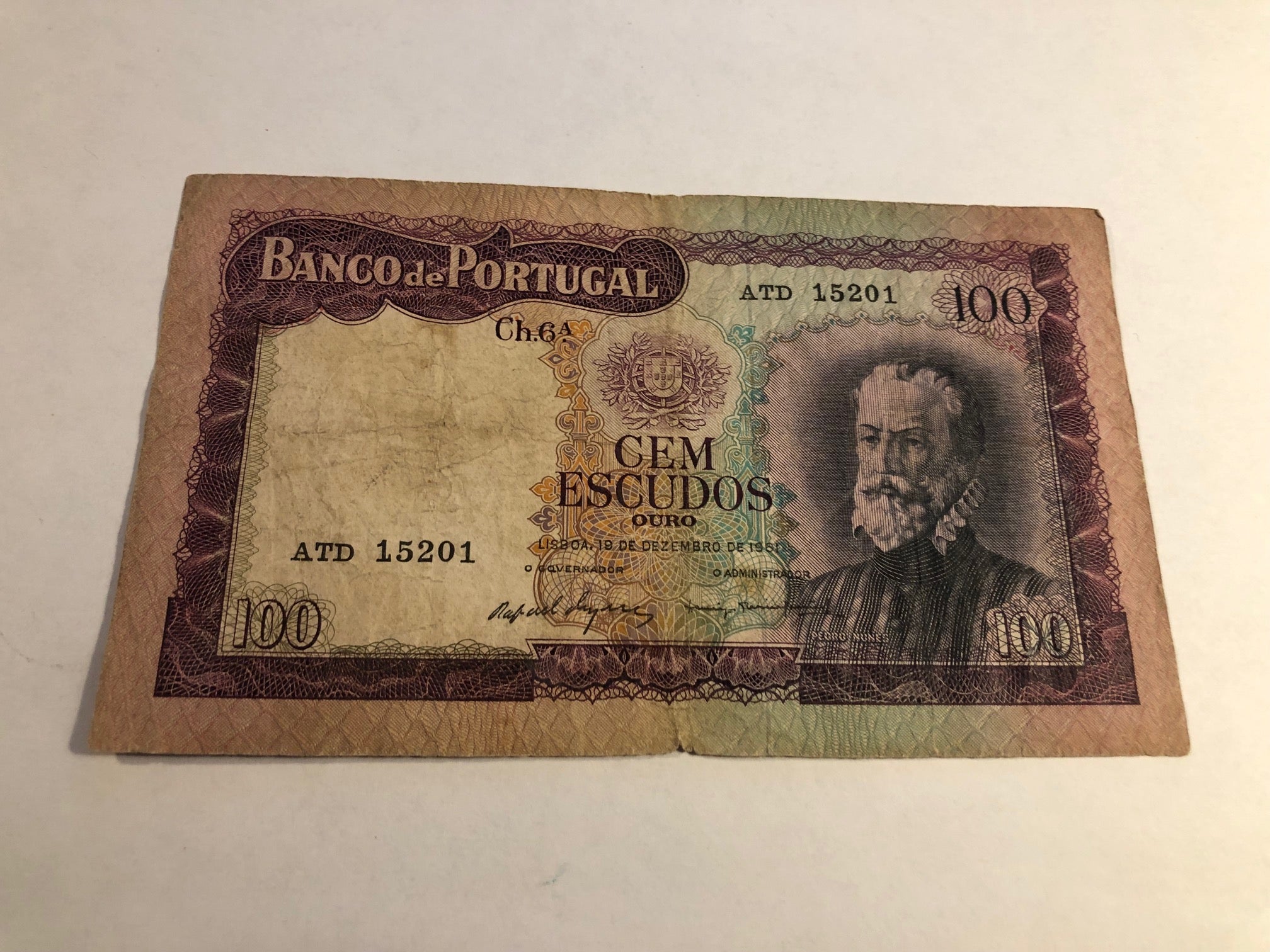100 escudos 1961 Portugal