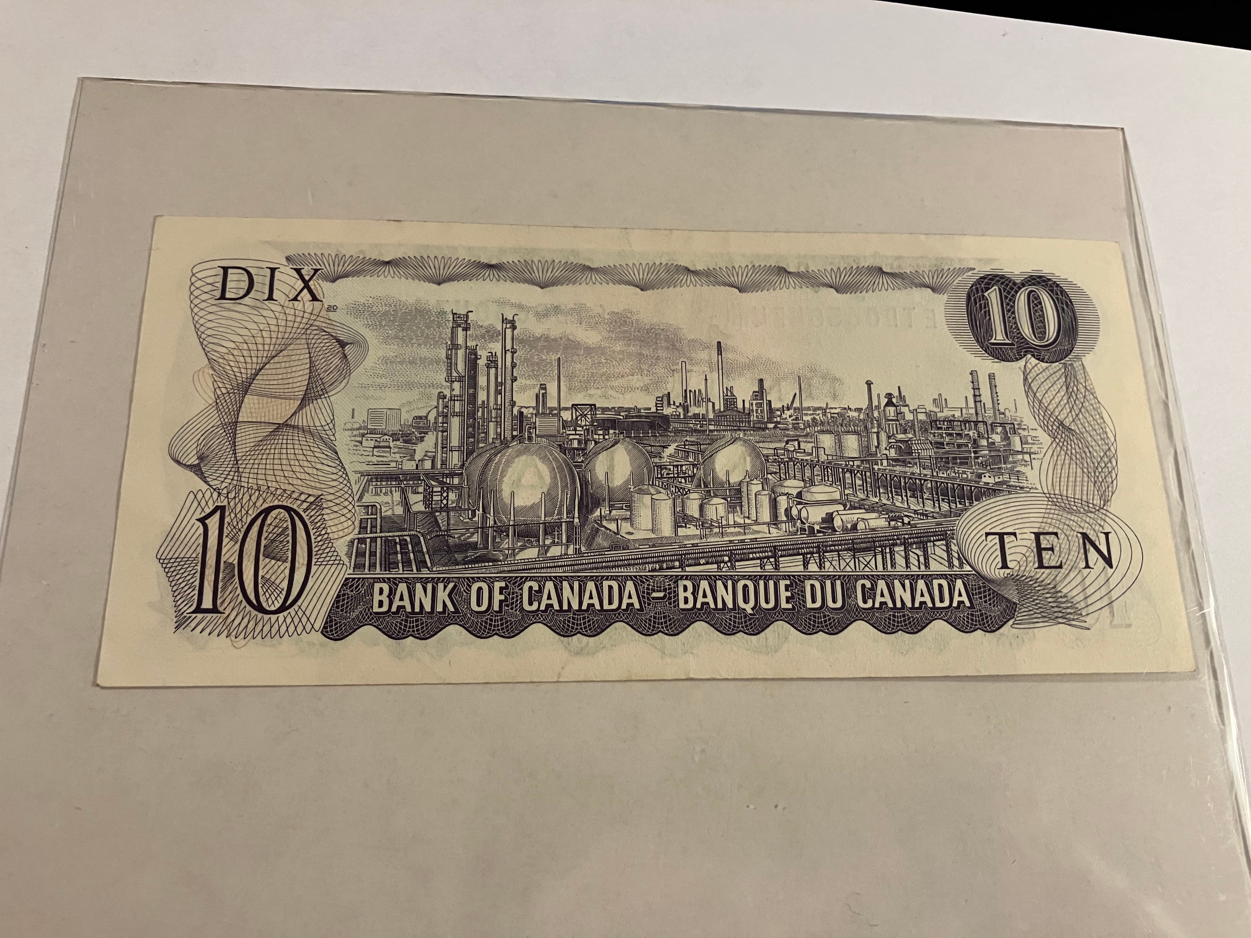 10 Dollar Canada banknote 1971