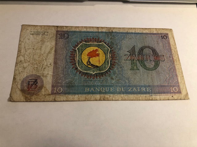 10 Zaires 1977 Zaire