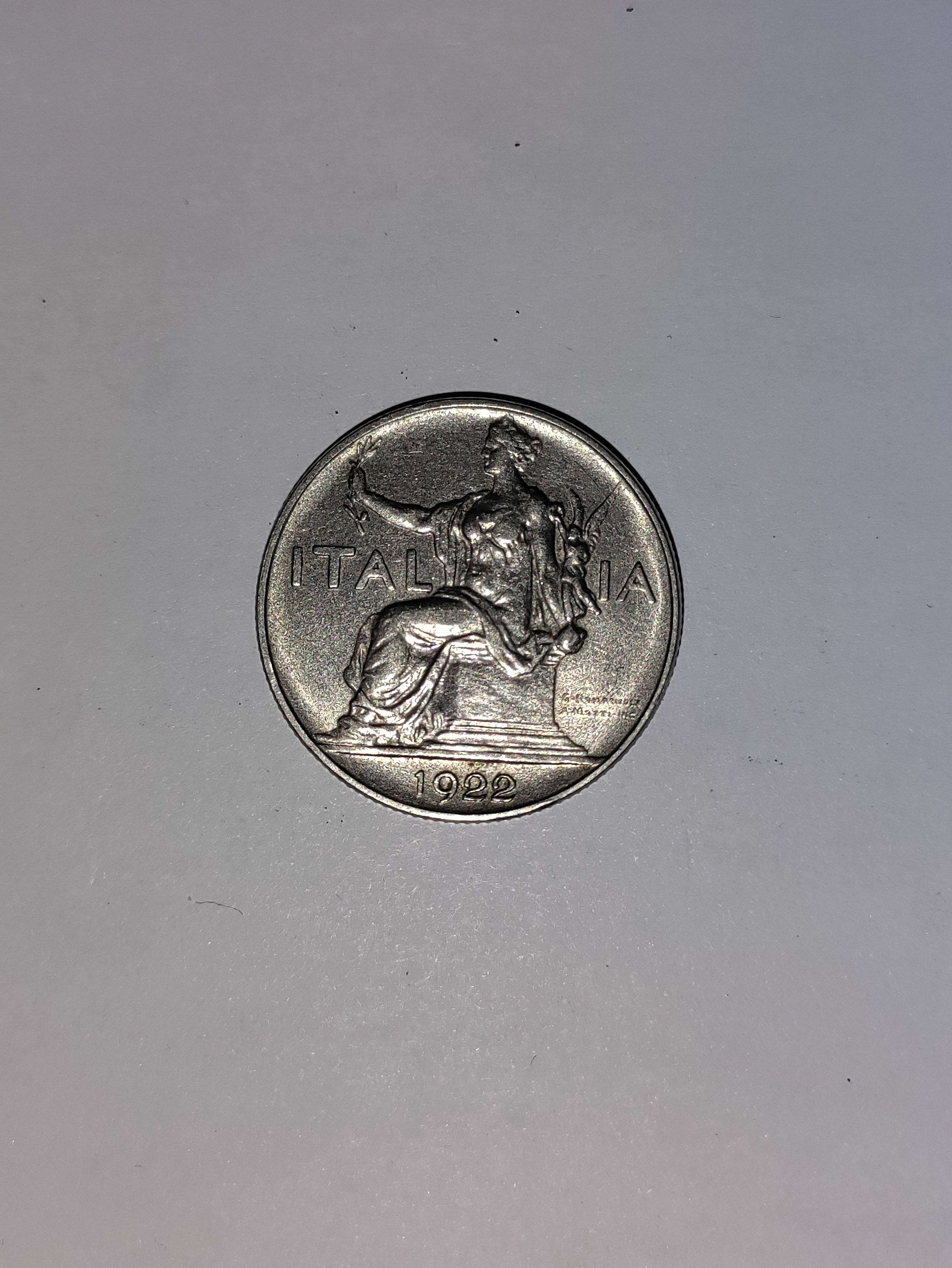 1 Lire Italy 1922