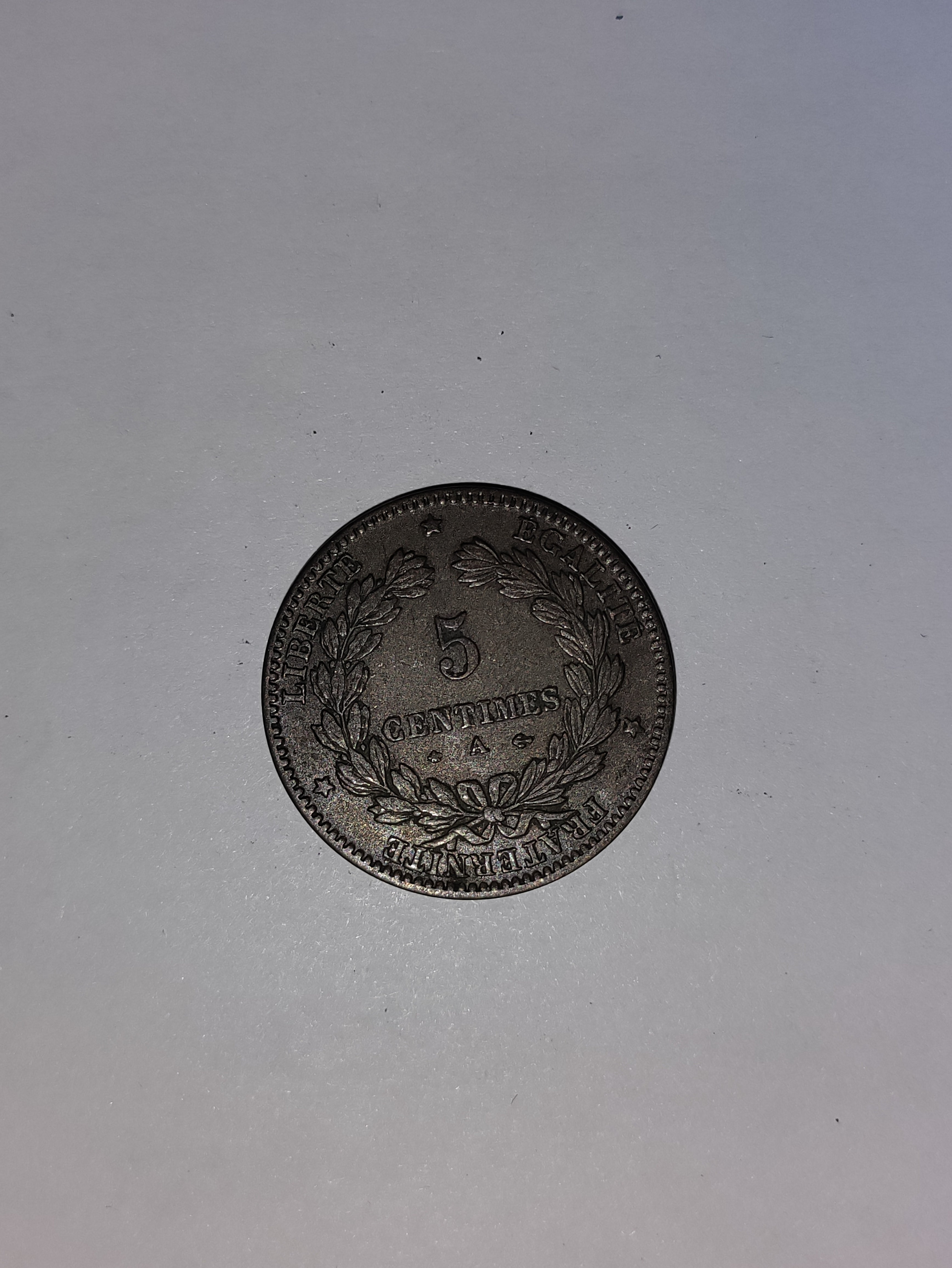 5 Centimes 1876 A France