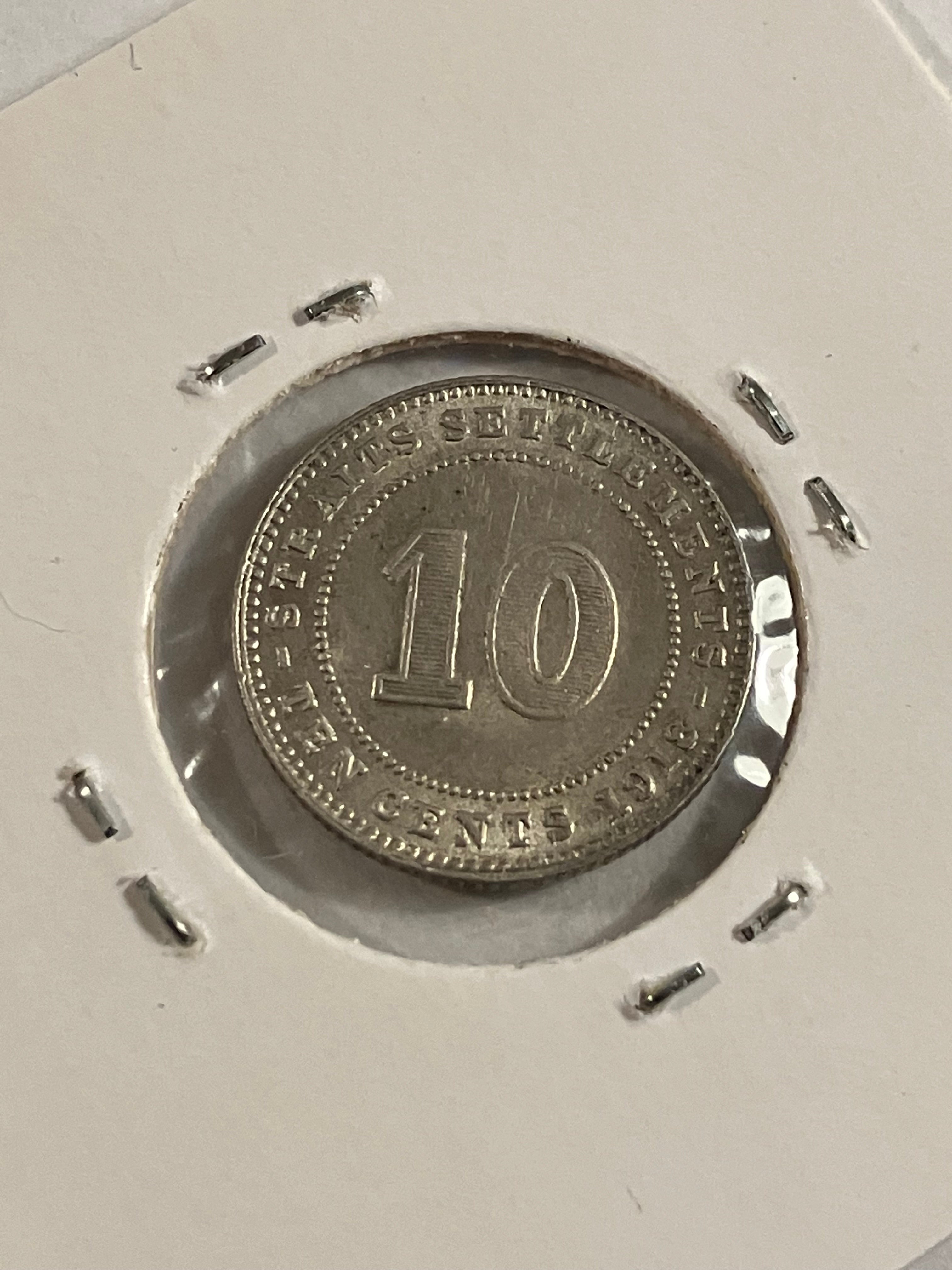 10 cent 1918 Straits Settlements