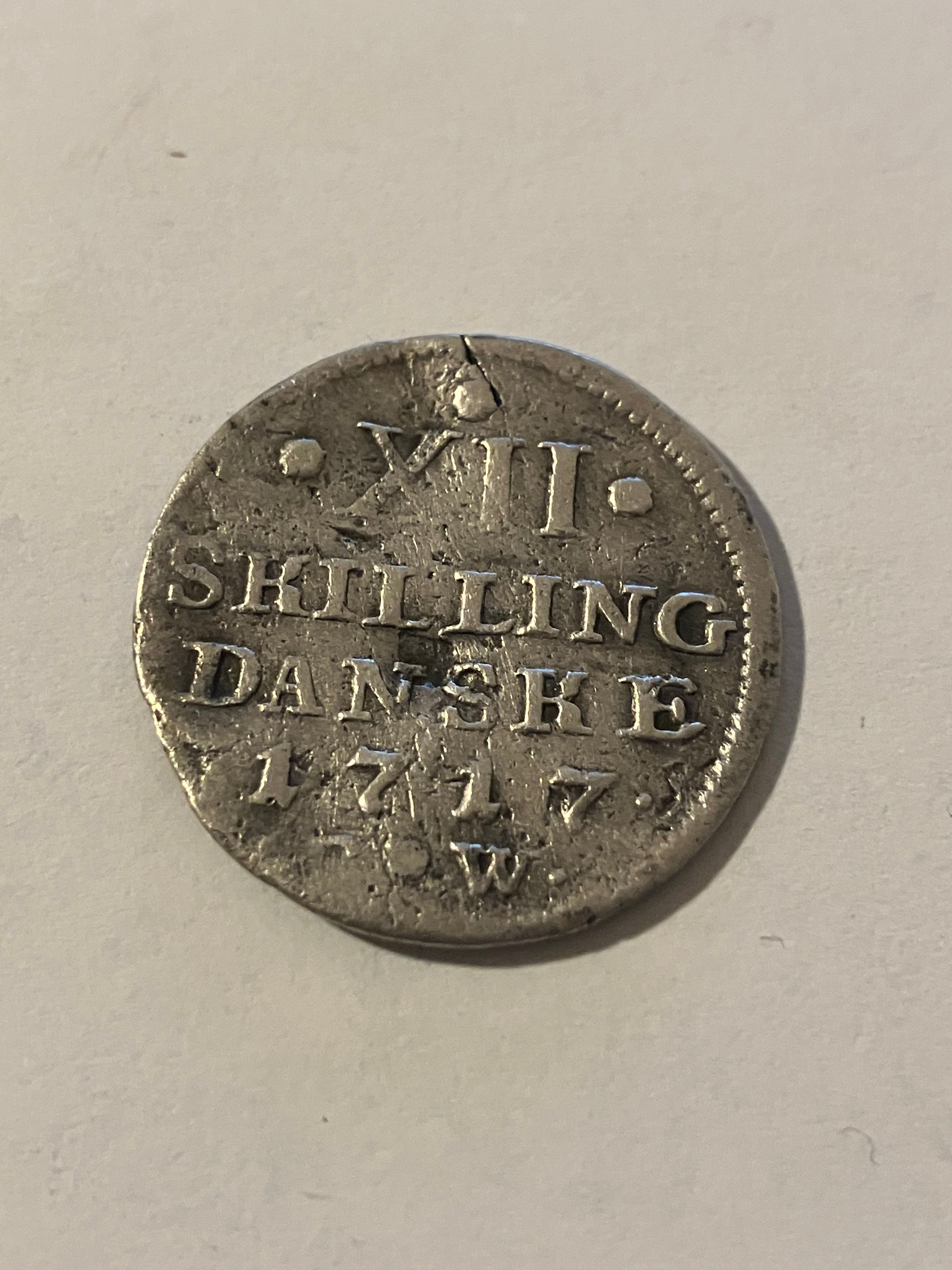 12 skilling 1717 Denmark