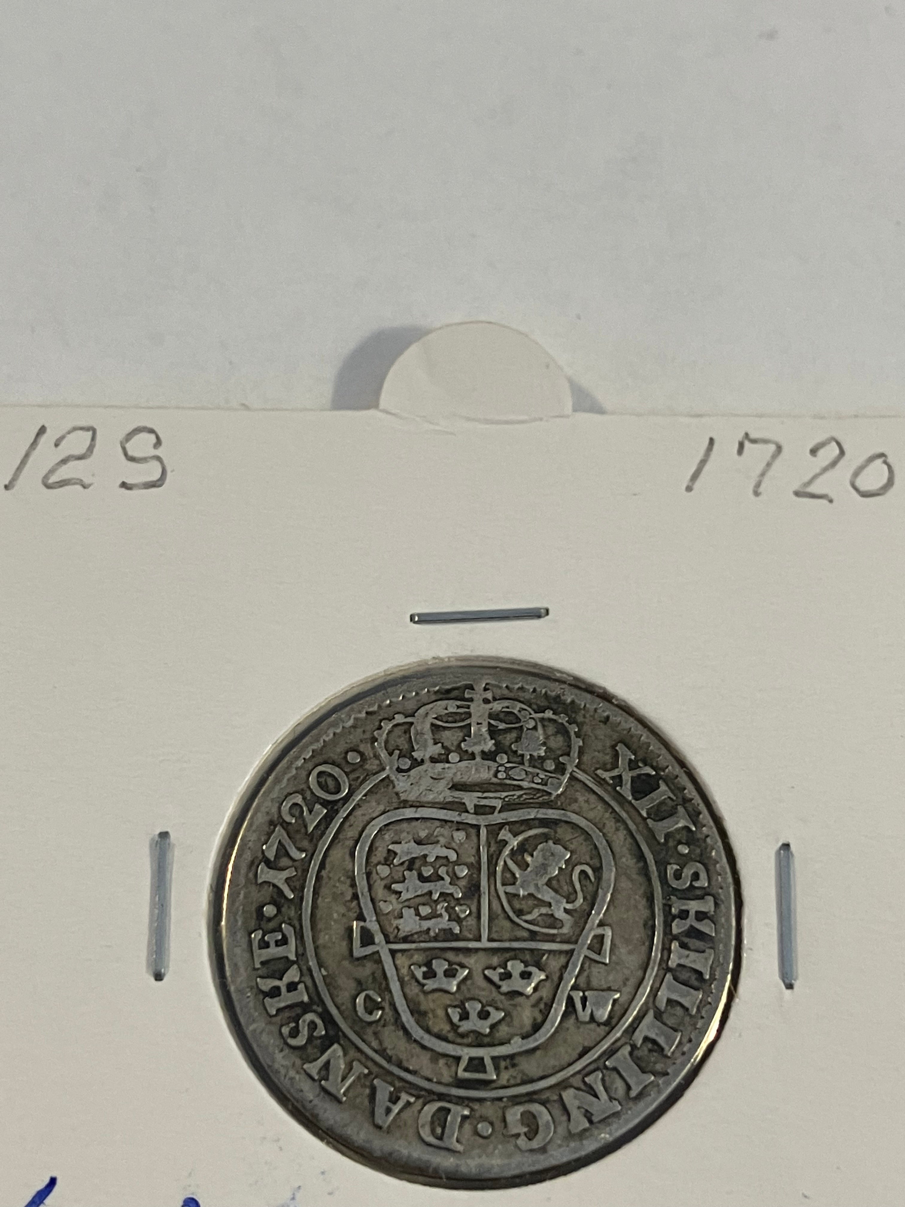 12 skilling 1720 Denmark