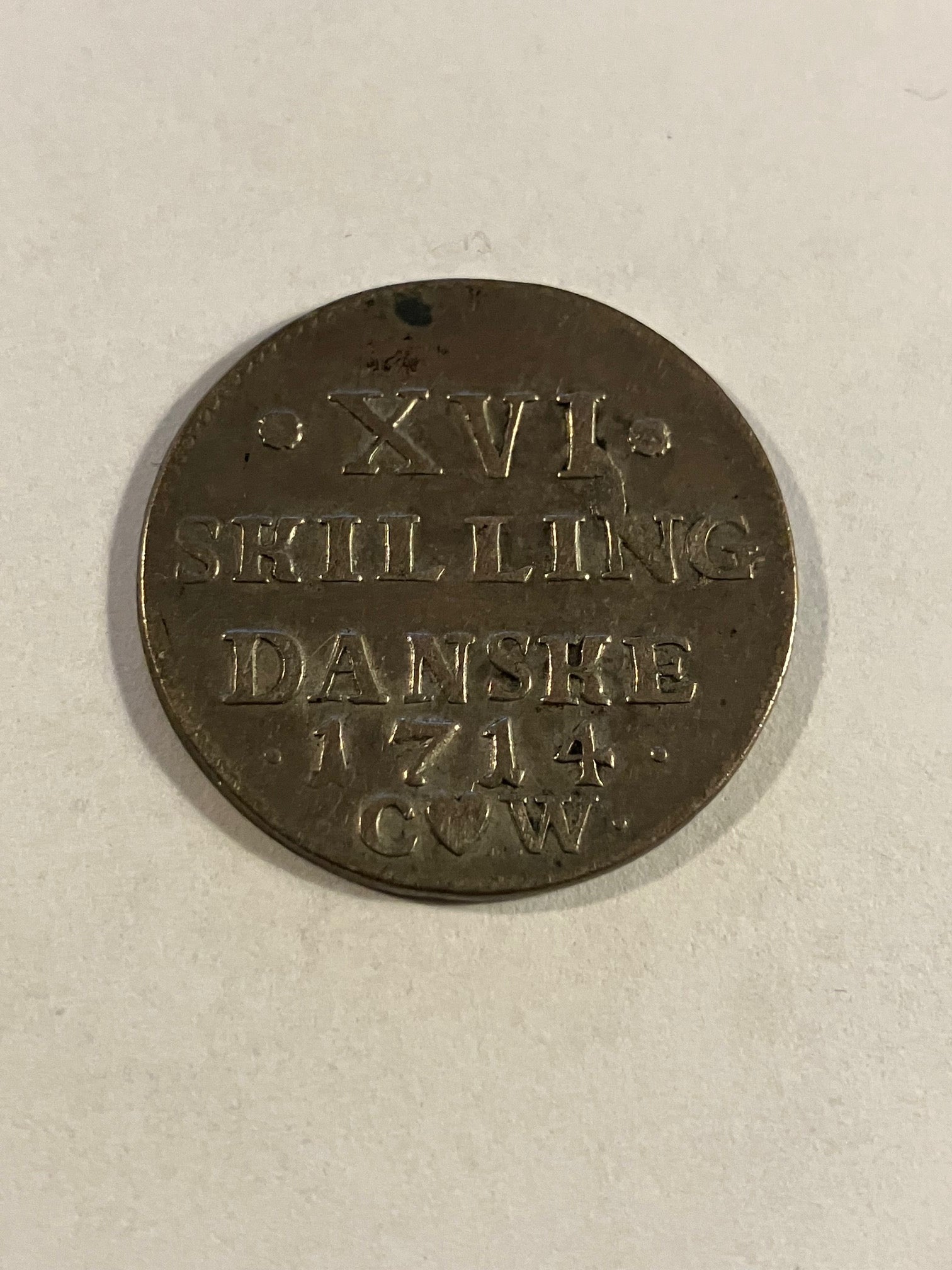 16 skilling 1714 Danmark