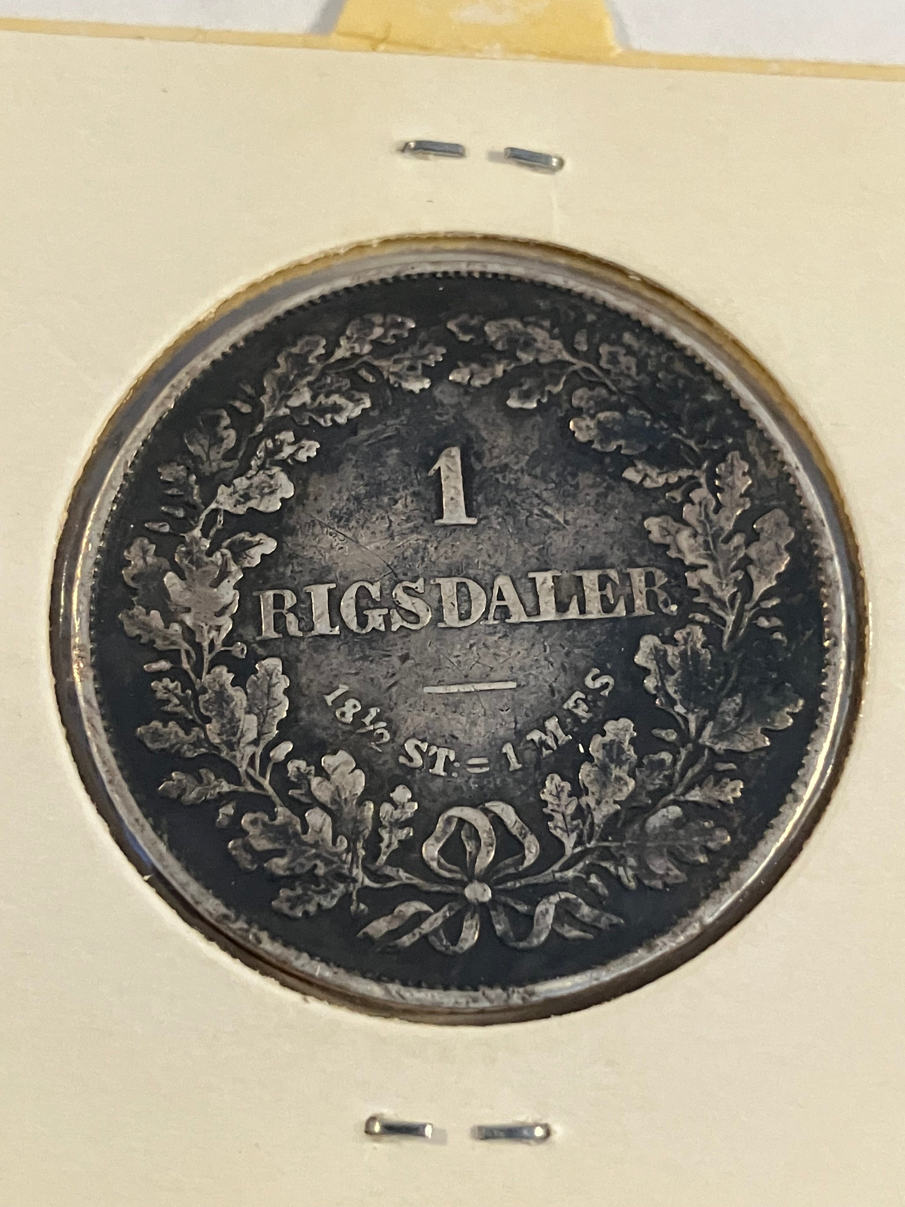1 Rigsdaler 1855 FF Denmark