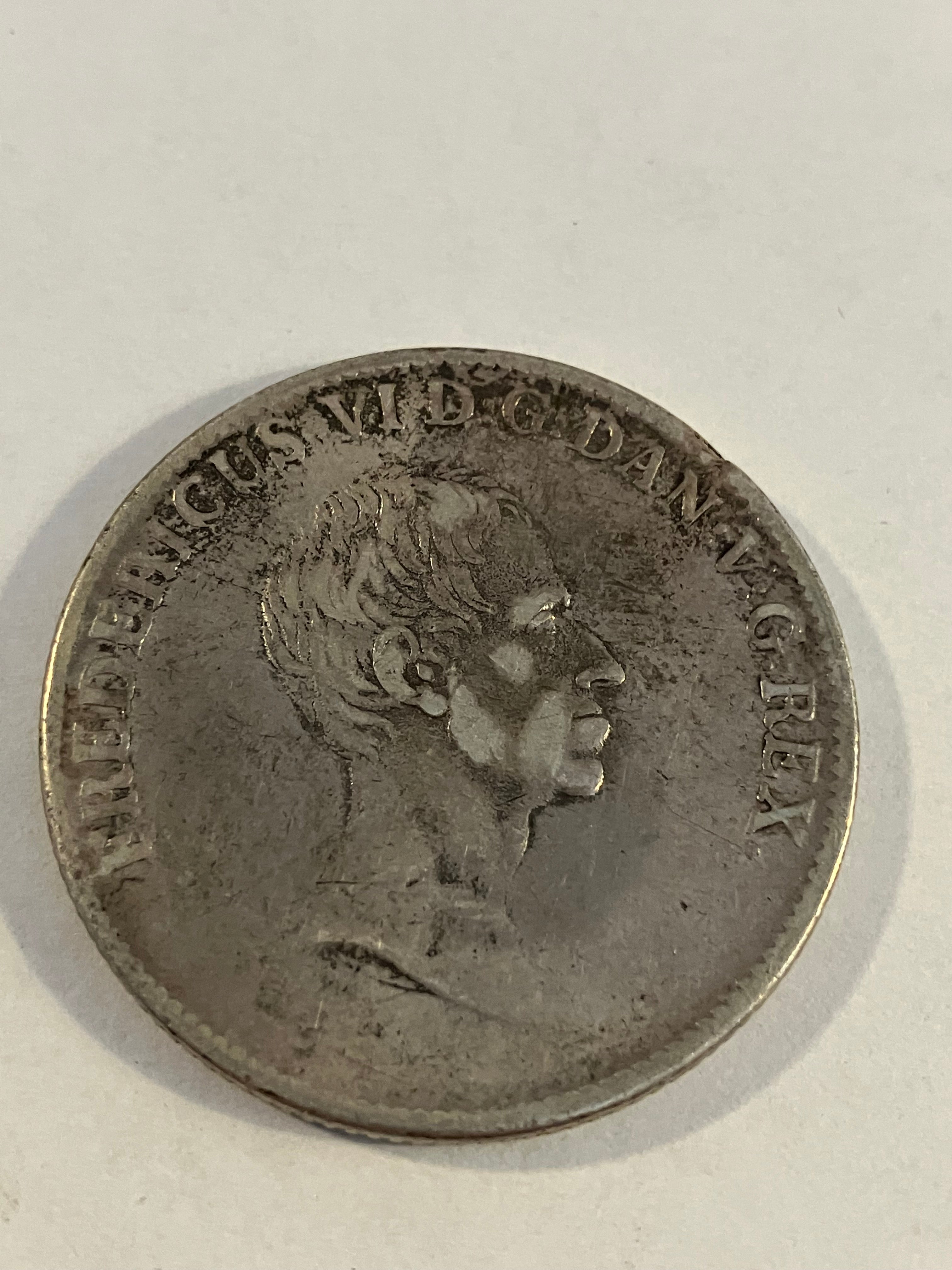 1 Rigsdaler Species 1834 Denmark