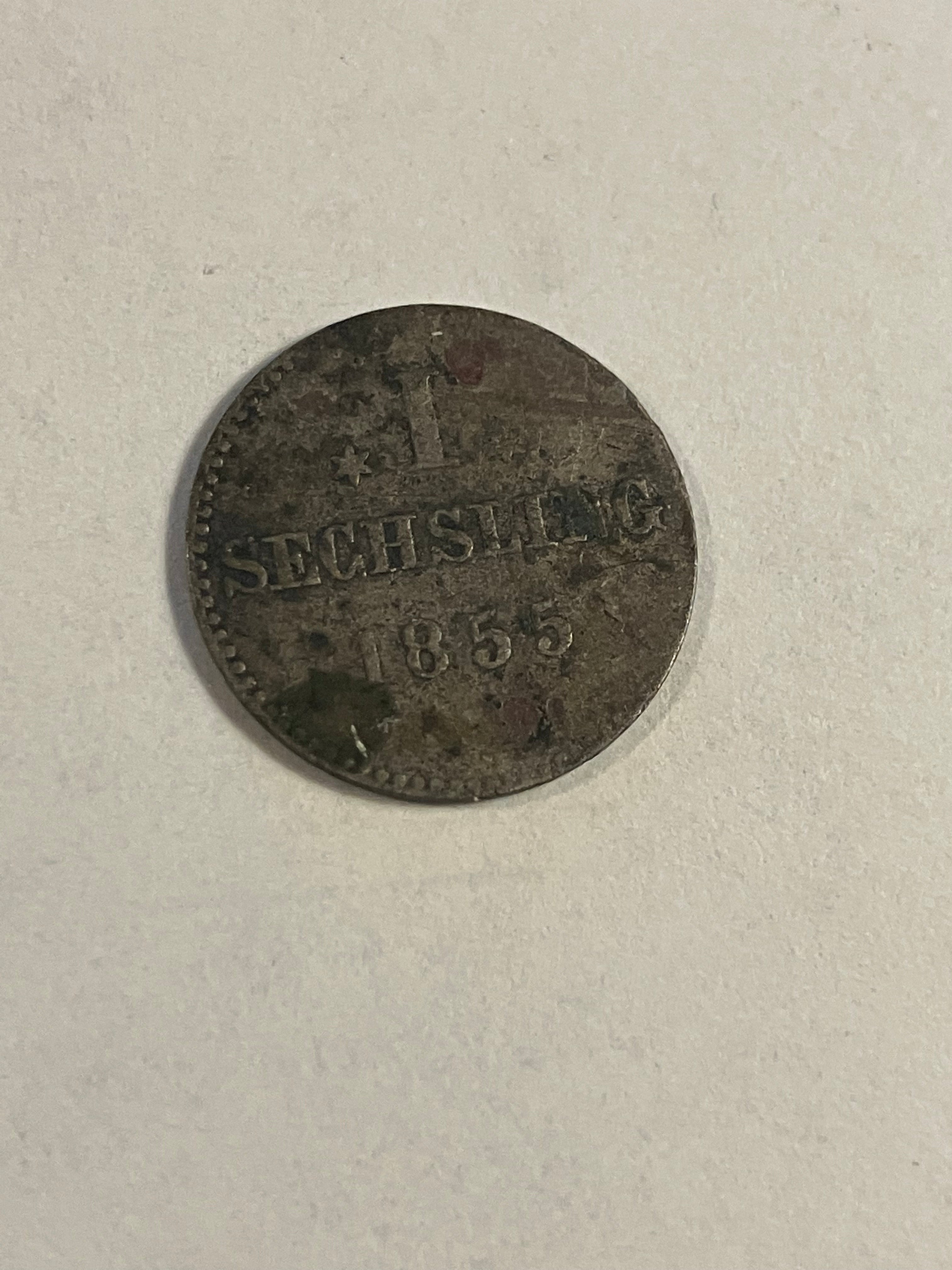 1 Sechsling 1855 Germany
