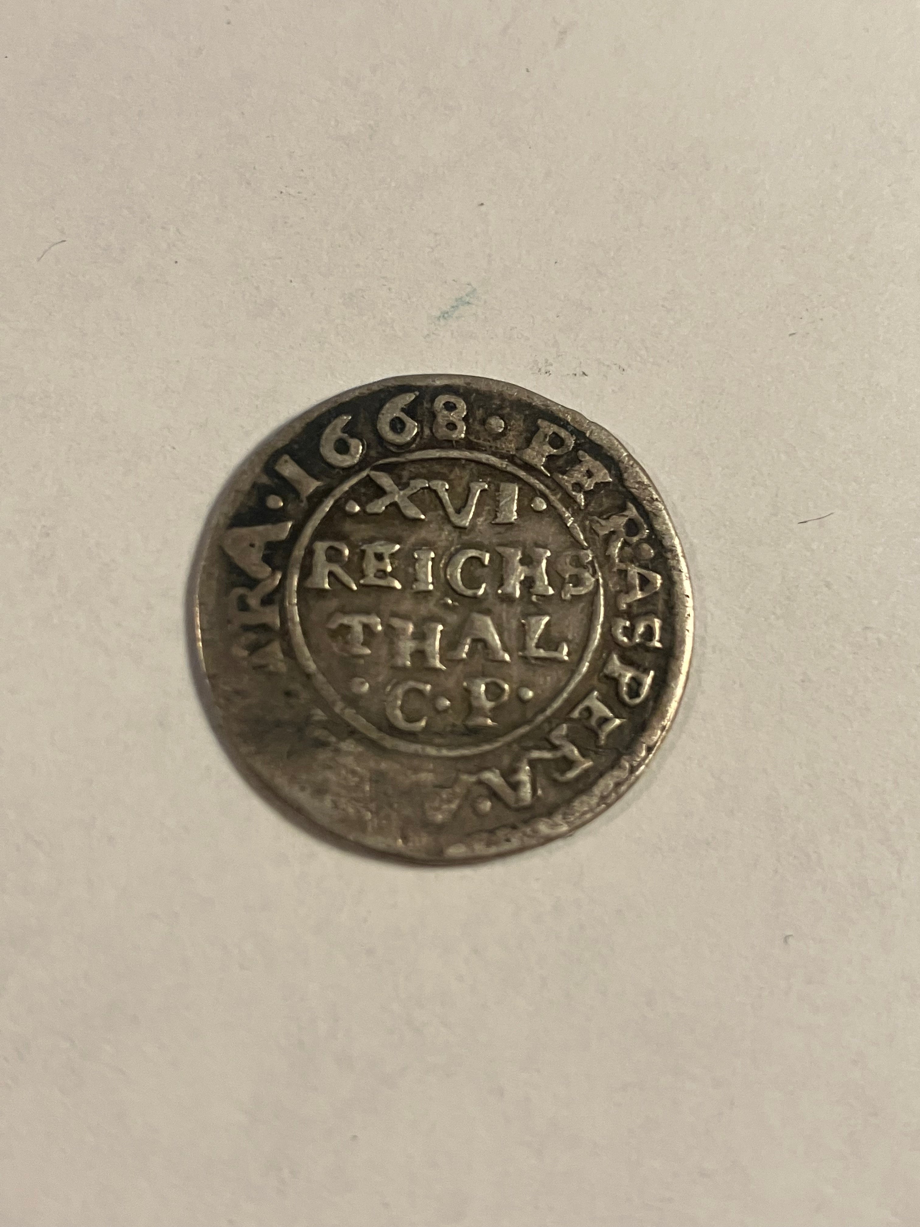 1/16 Reichsthaler 1668 Germany