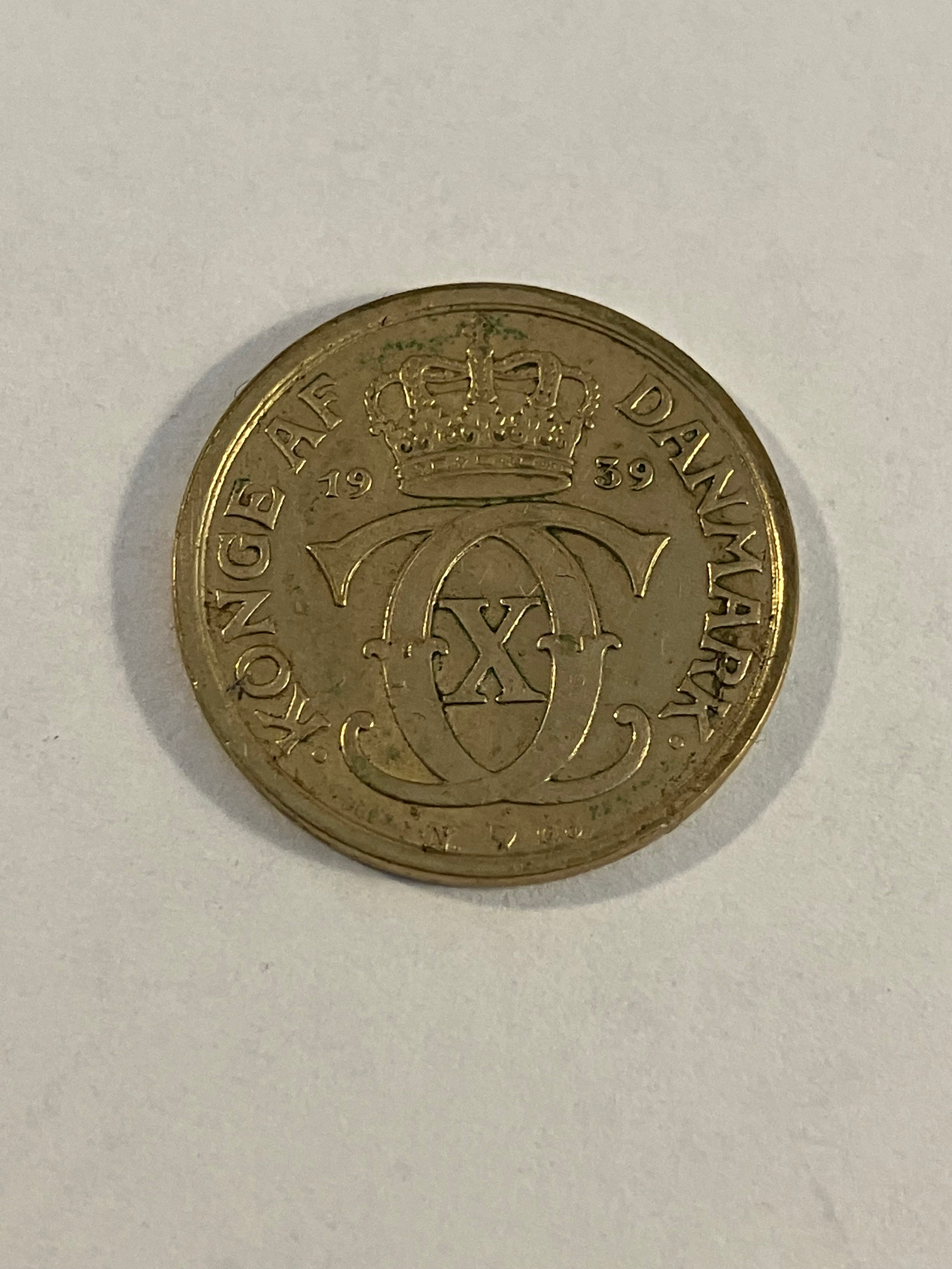 1/2 krone 1939 Denmark - Renset