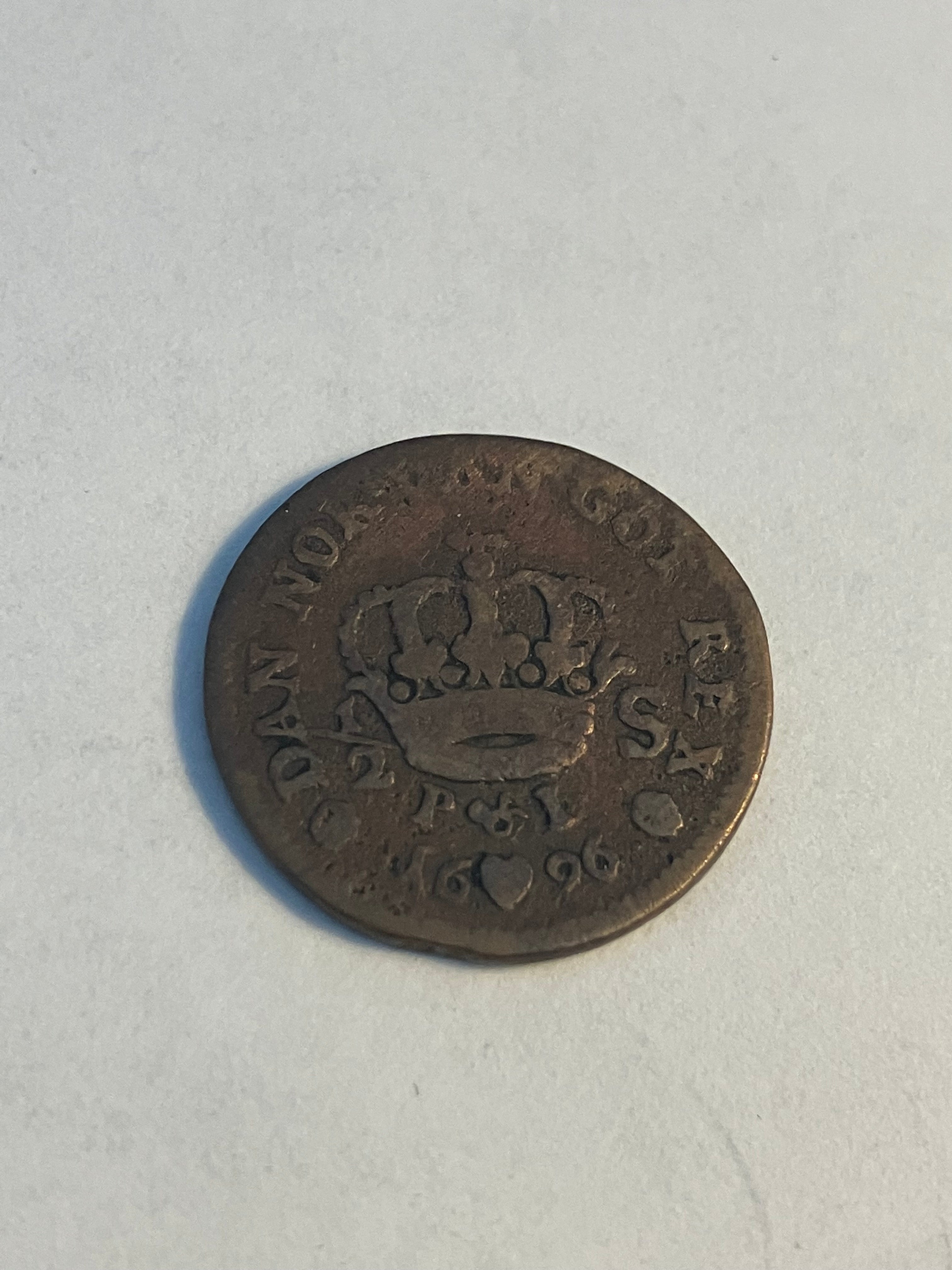 1/2 skilling 1696 Denmark