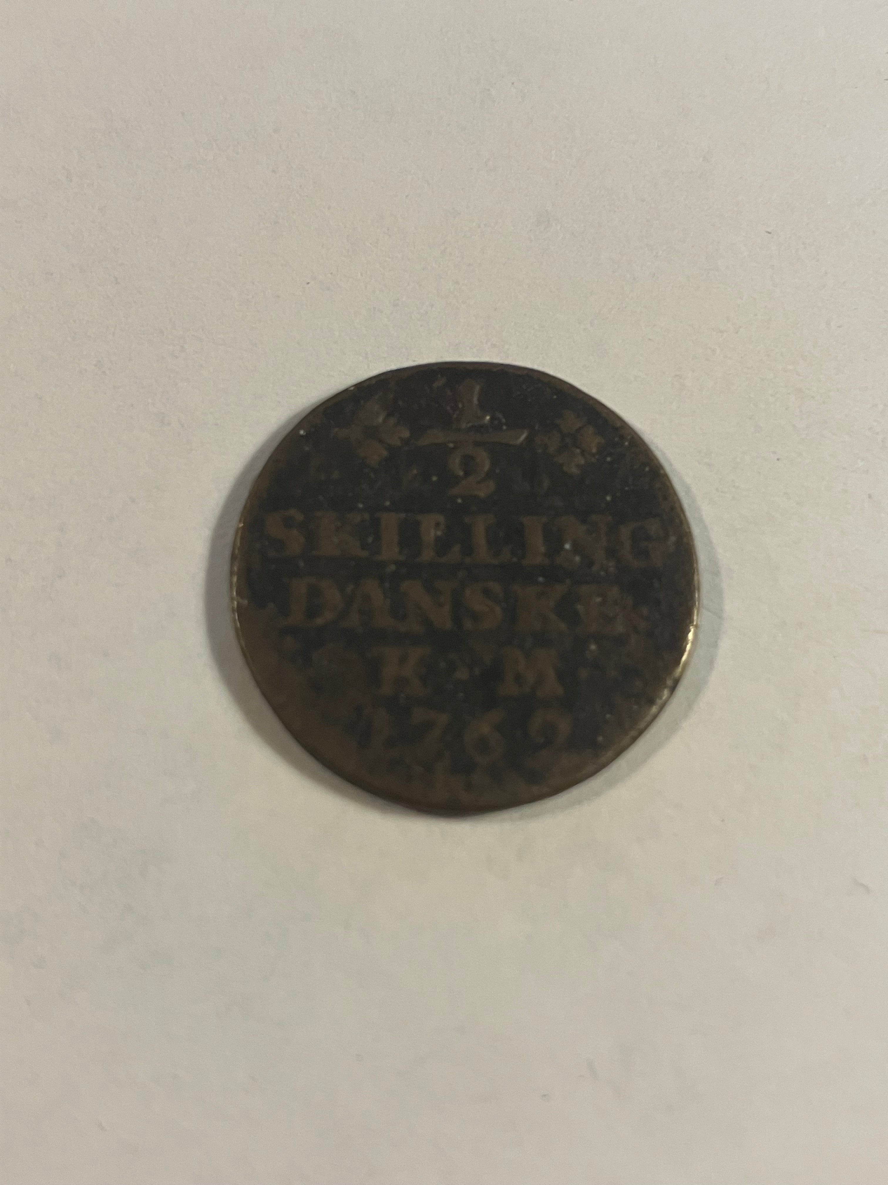 1/2 skilling 1762 Denmark