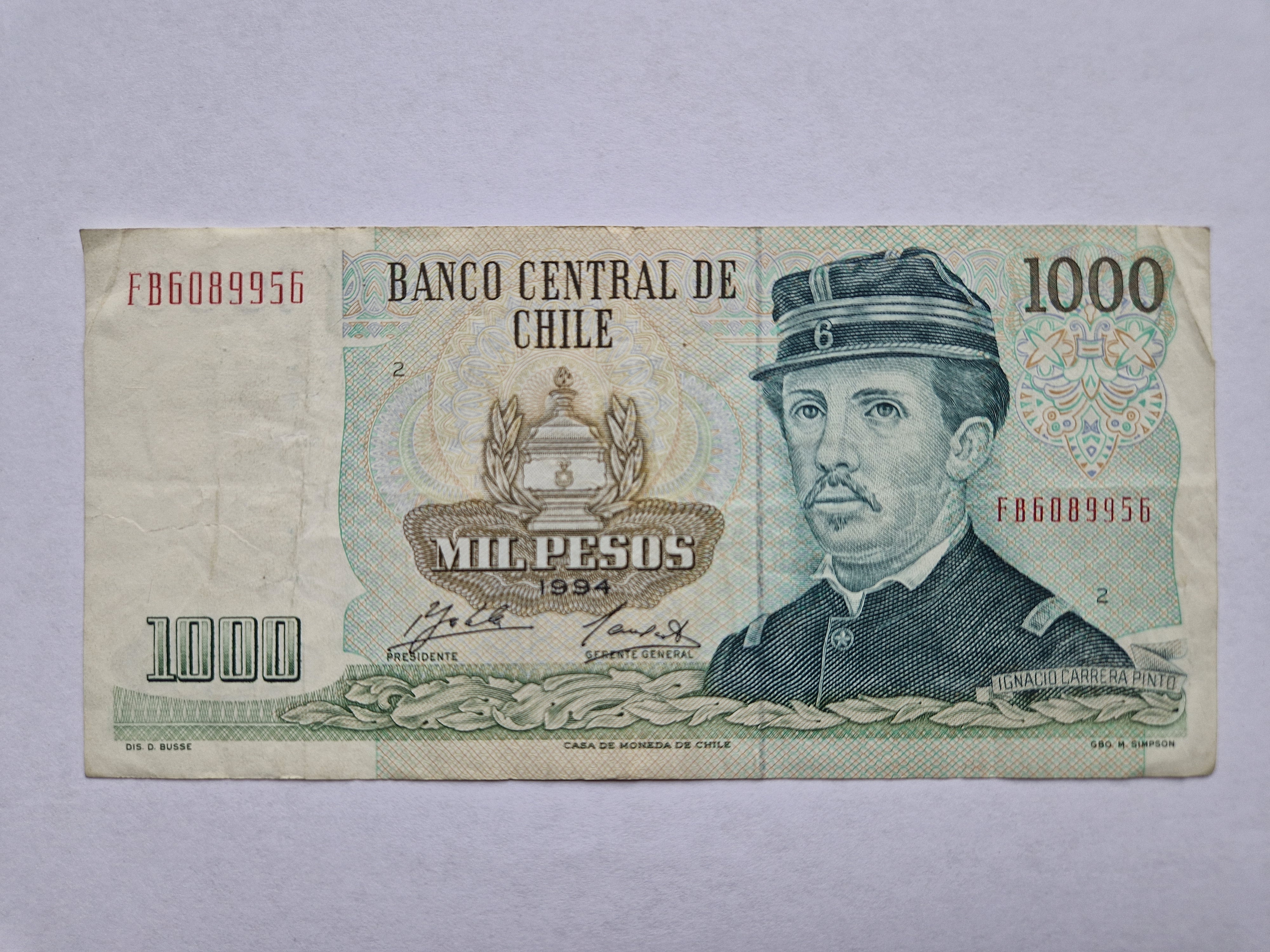 1000 Pesos Chile 1994