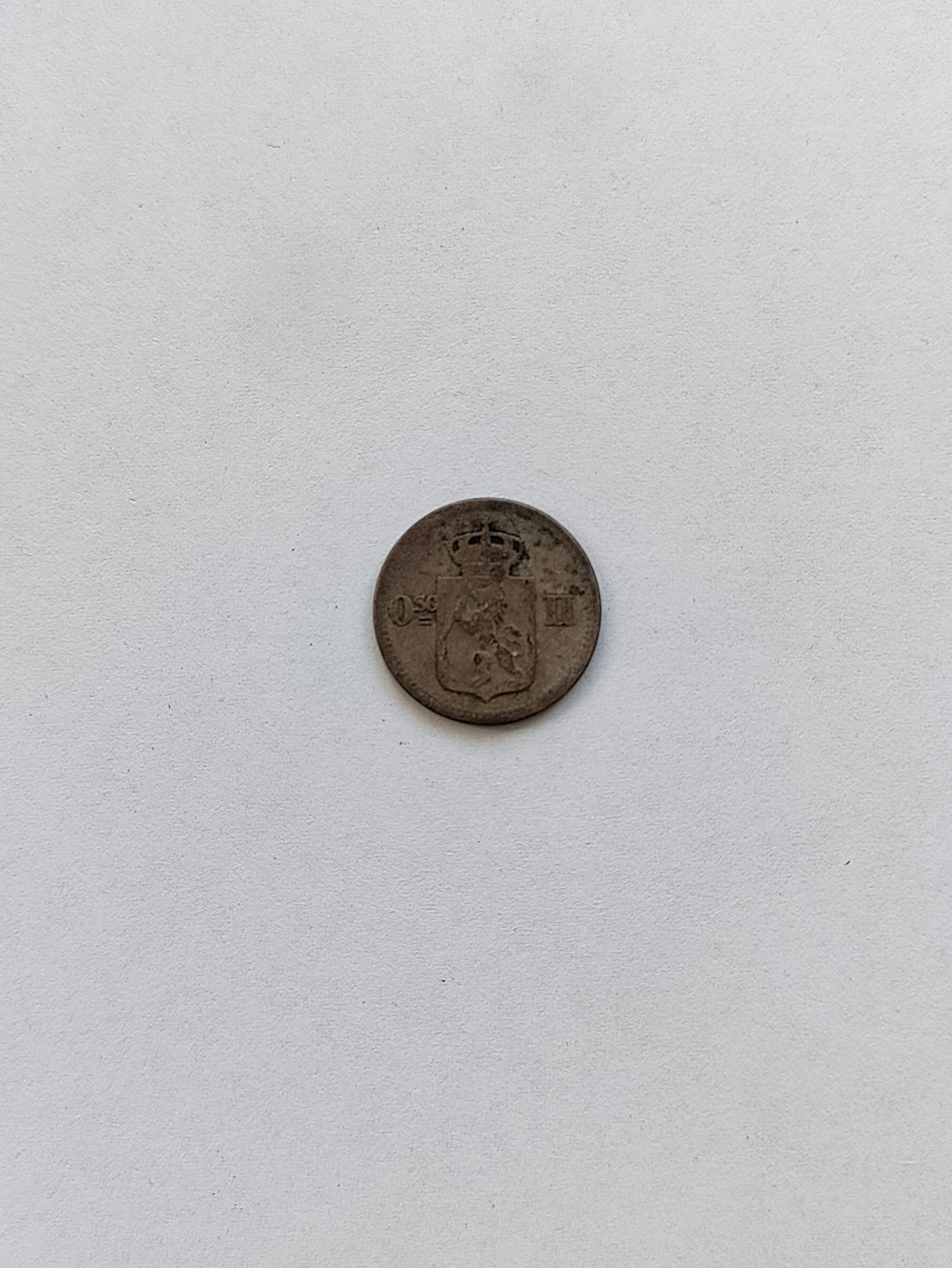 10 øre (3 Skilling) 1874 Norge - Slidt
