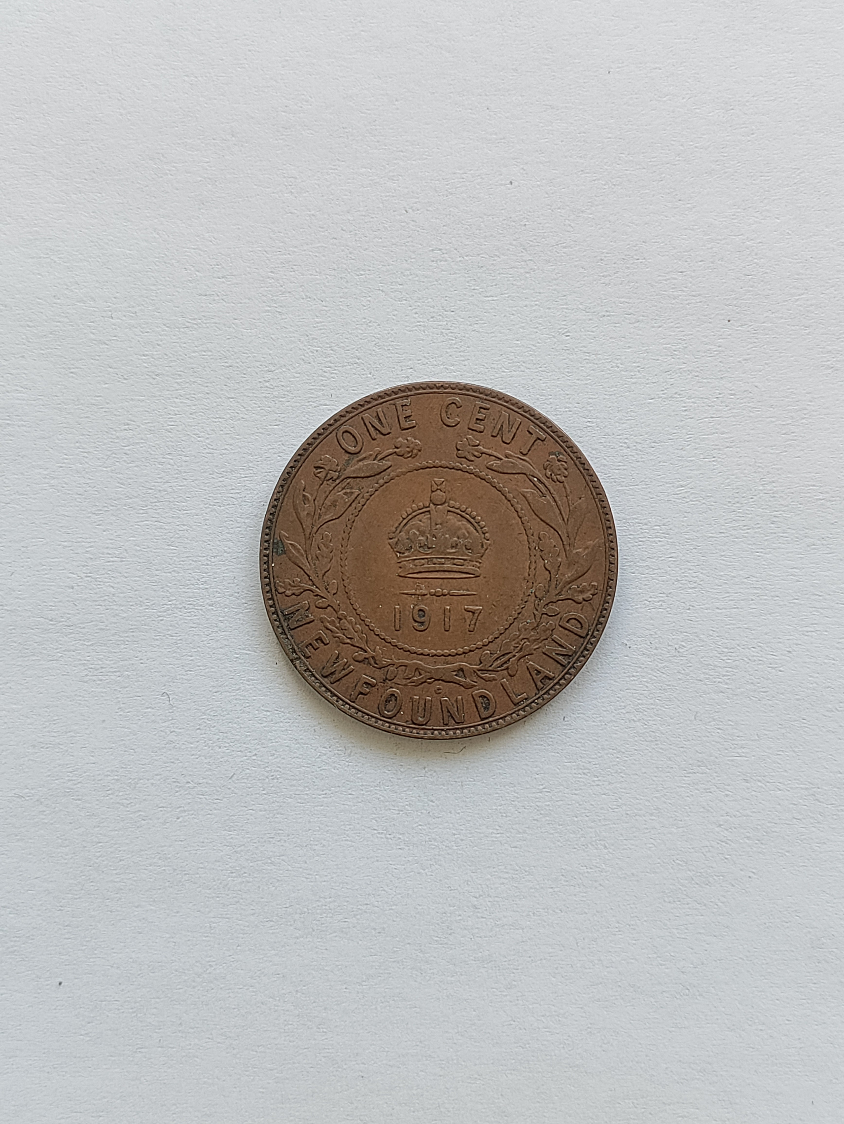 One Cent Newfoundland 1917