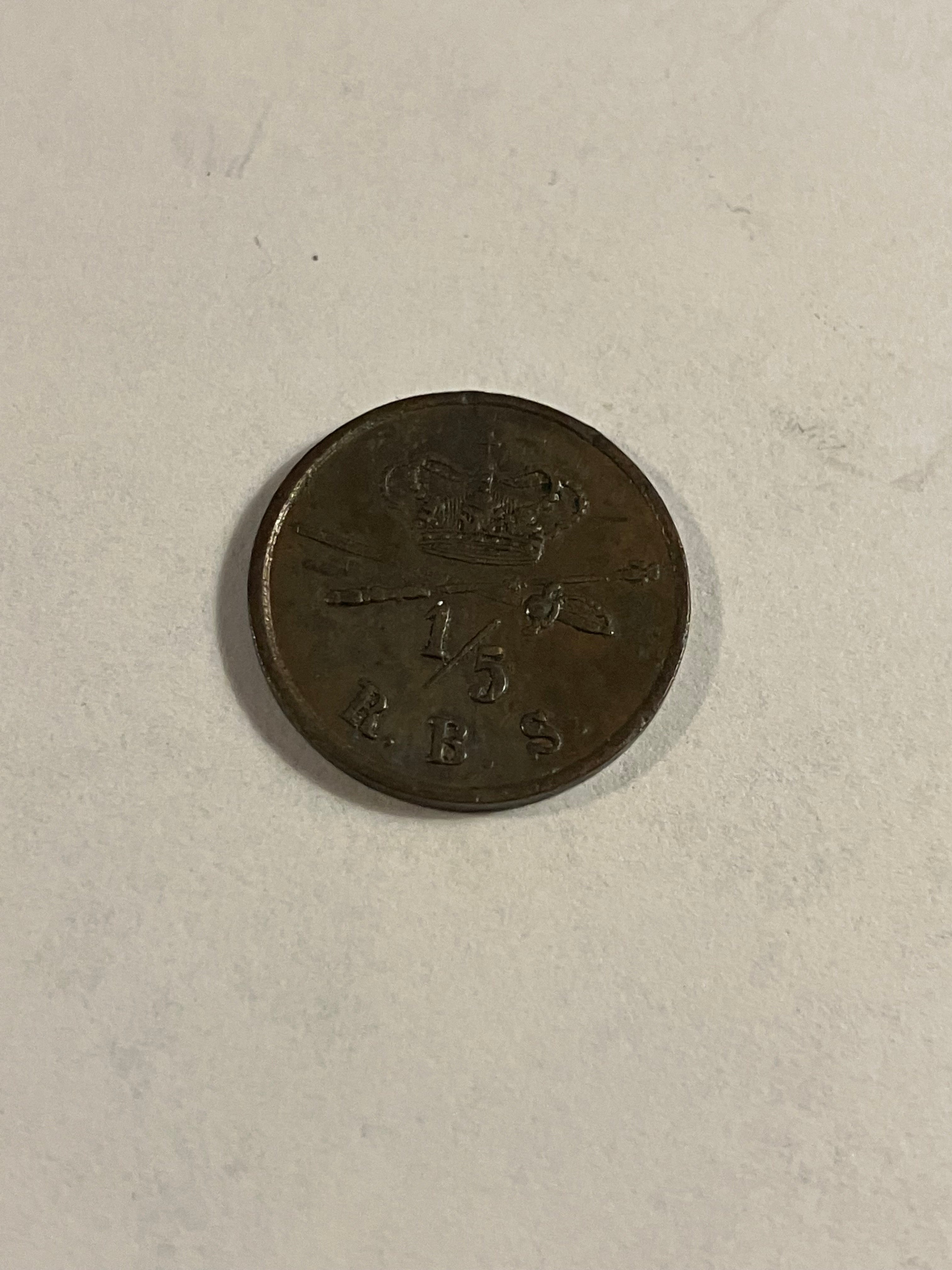 1/5 Rigsbankskilling / RBS 1842 Denmark