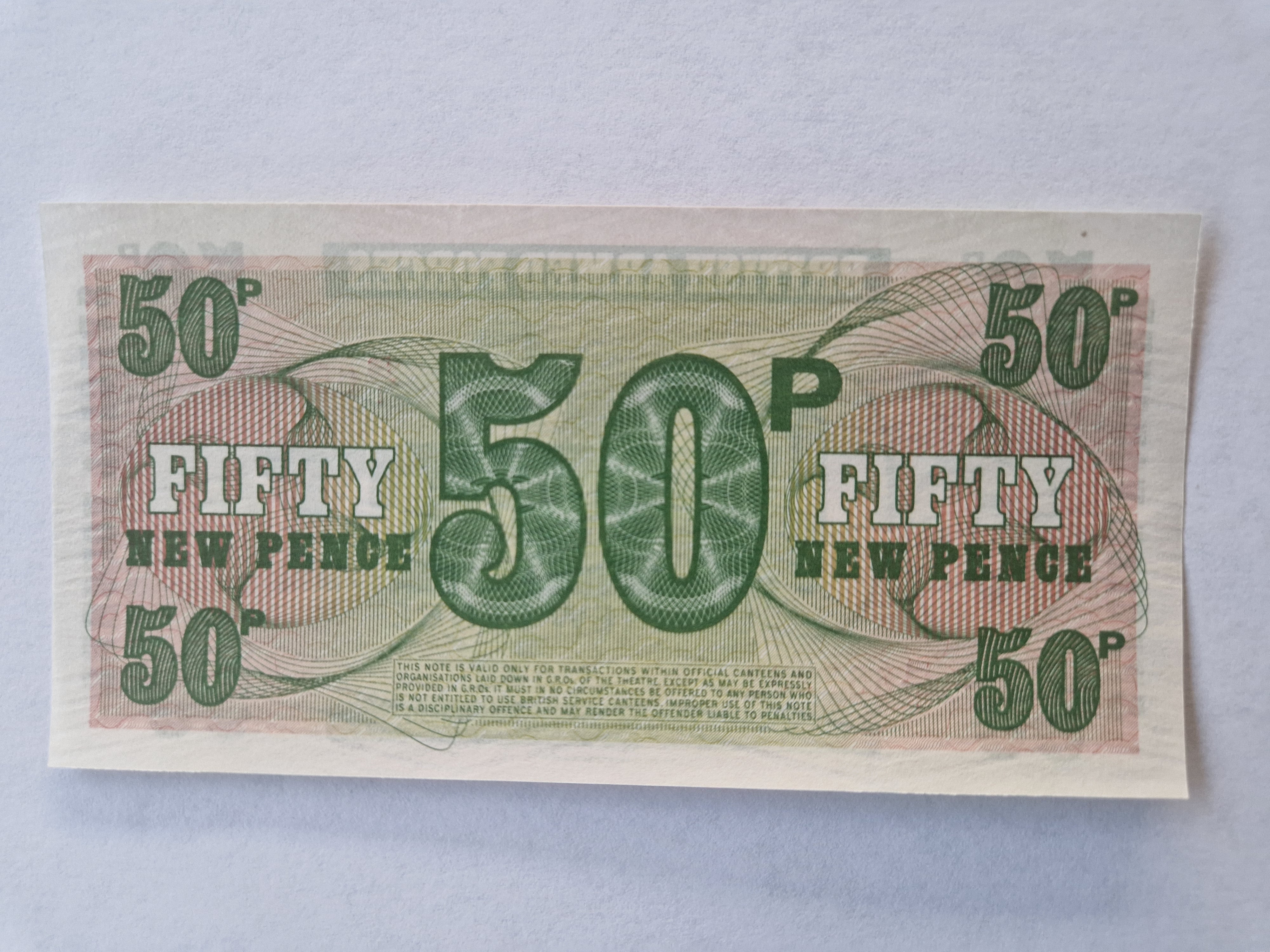 50 New Pence British Armed Forces