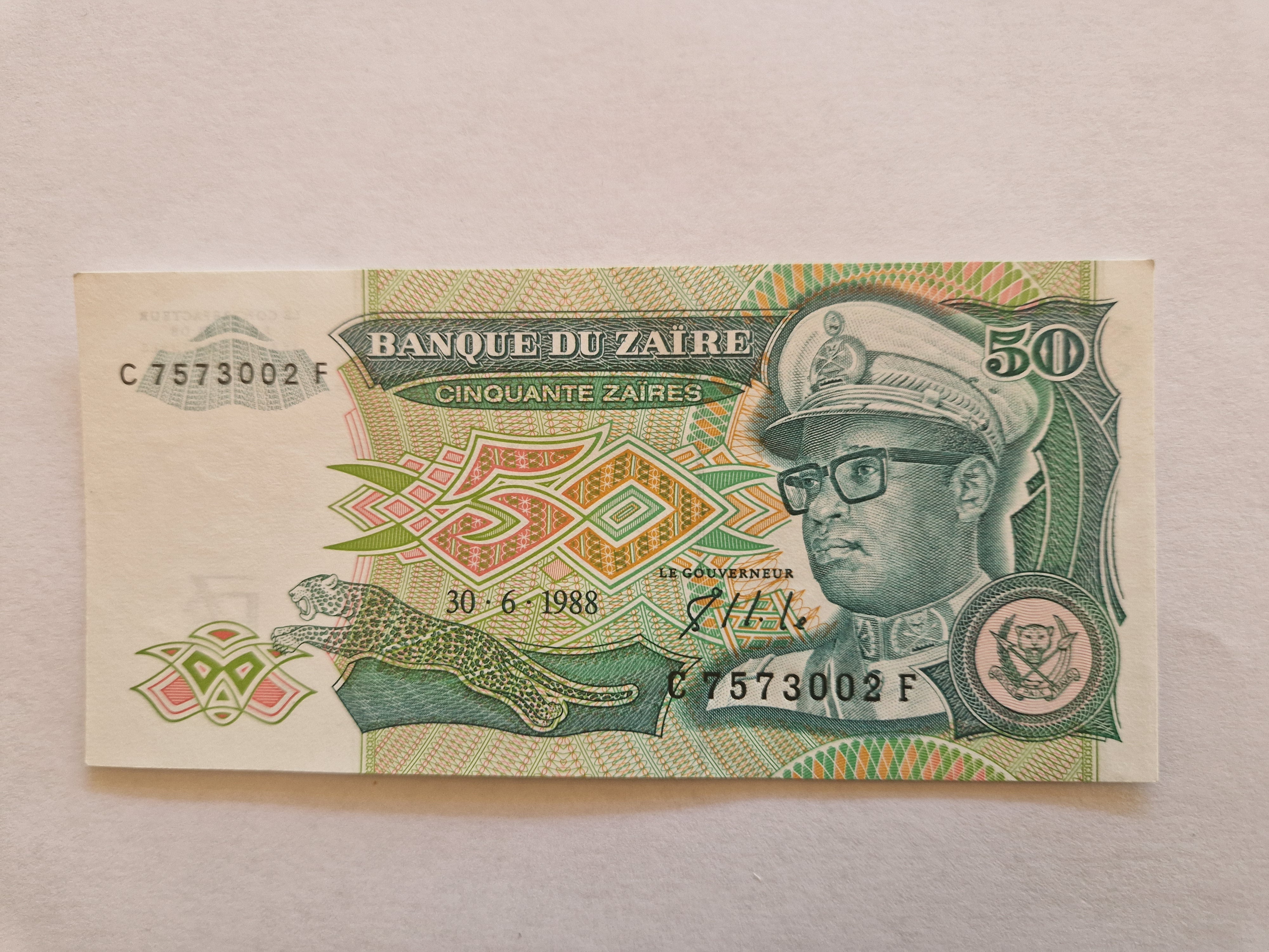50 Zaires Zaire 1988