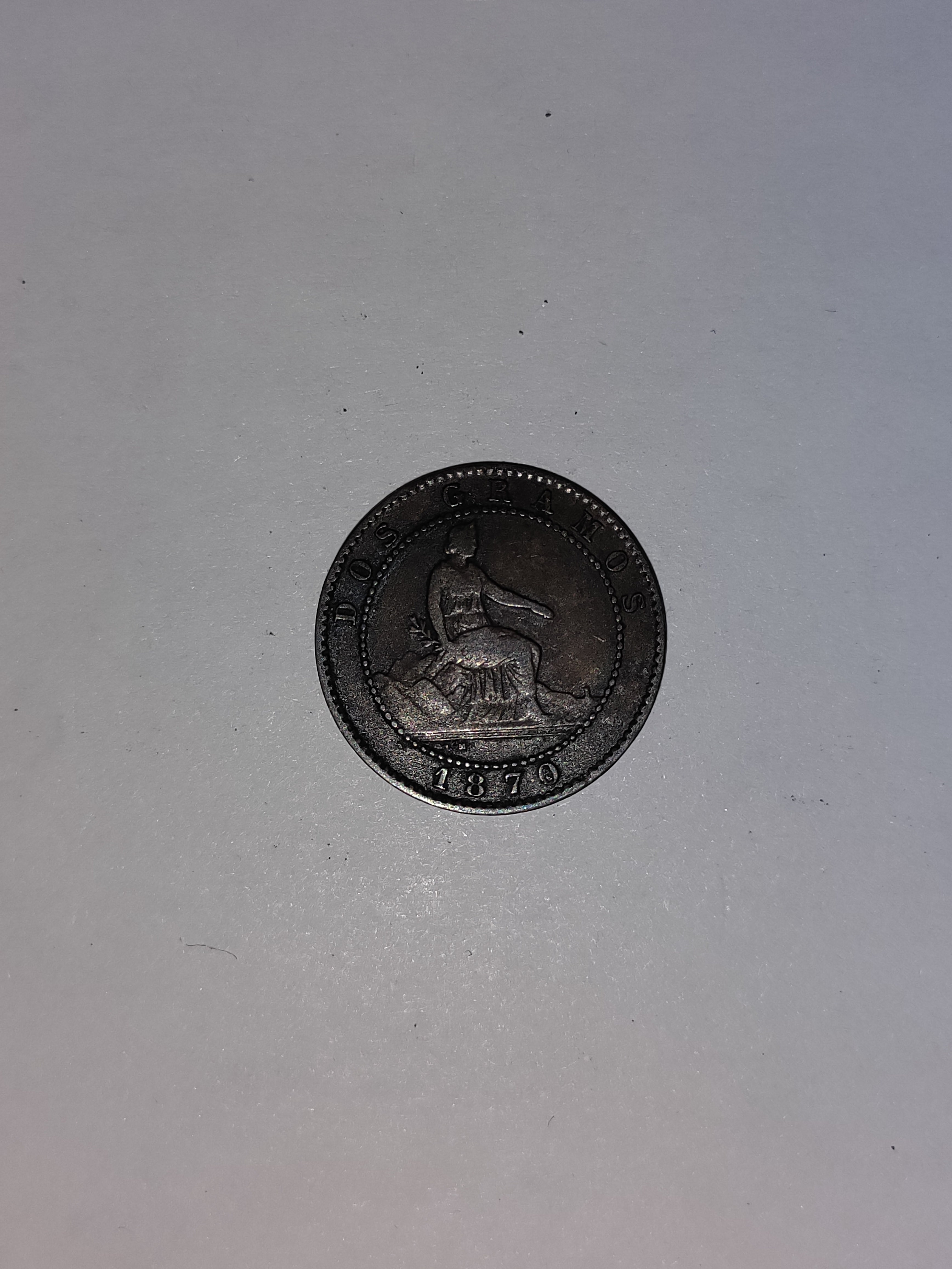 2 Centimos 1870 Spain