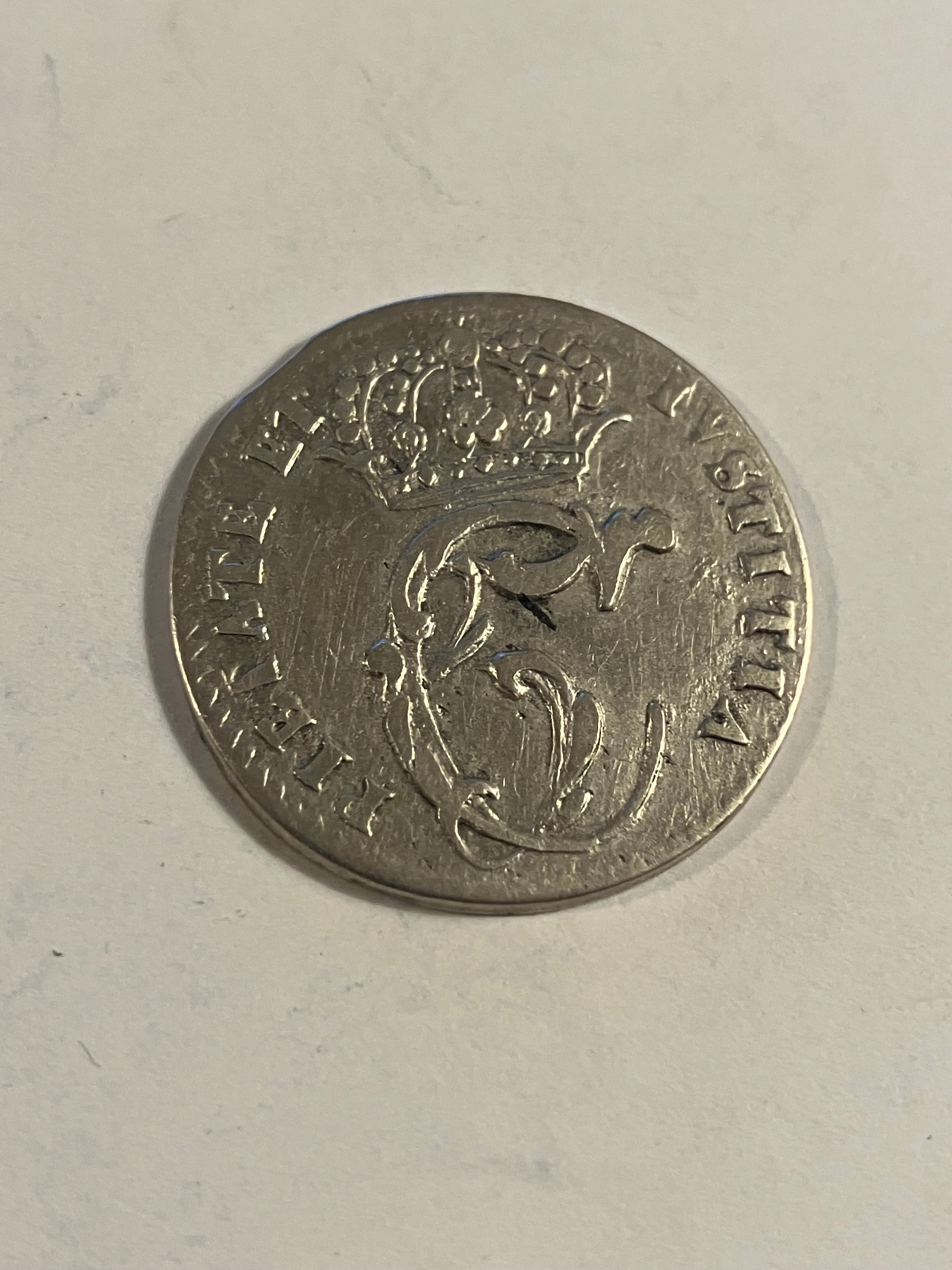 1 mark 1676 Denmark Renset / Cleaned