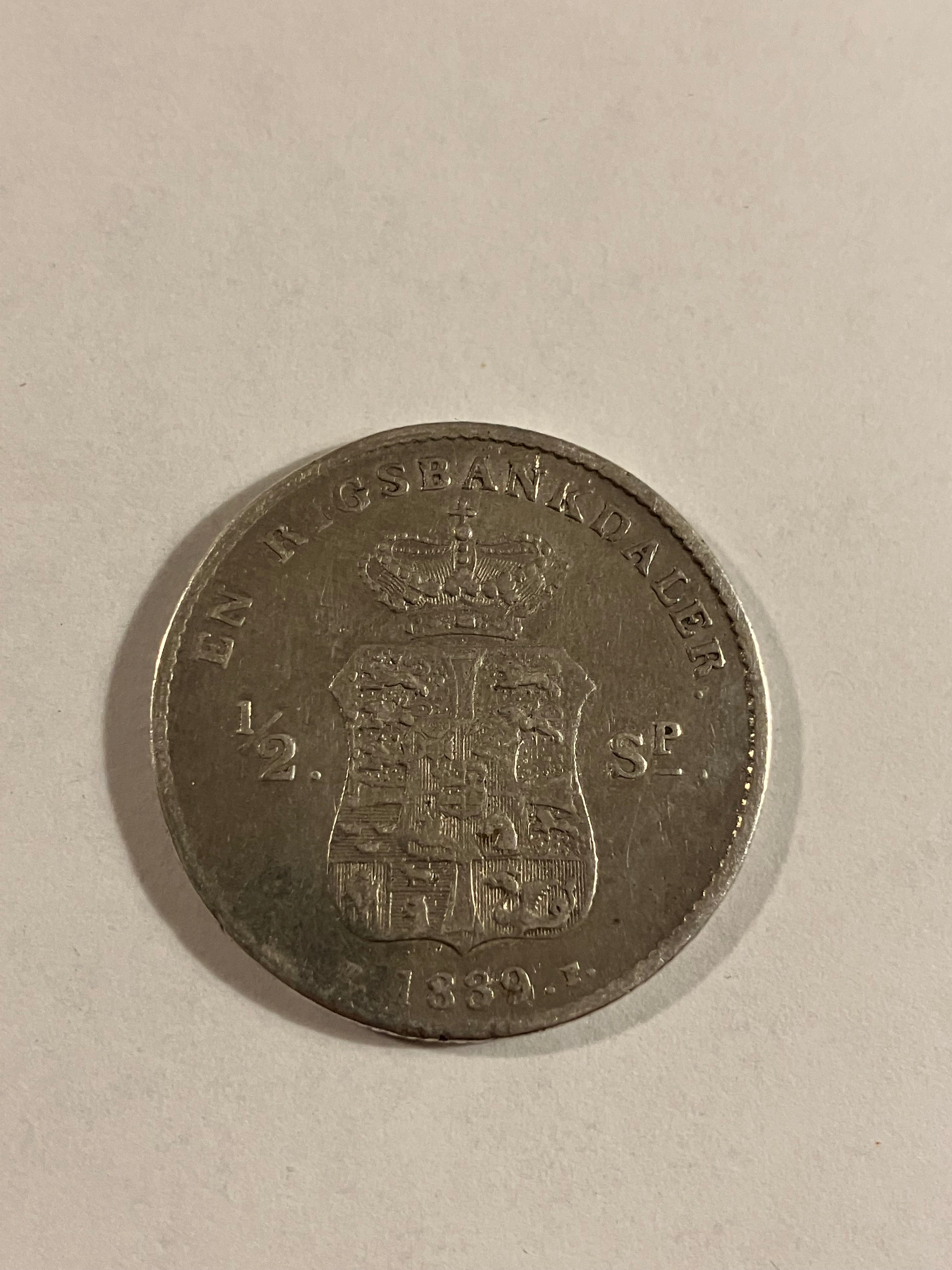 1 rigsbankdaler, / ½ speciedaler 1839 Denmark