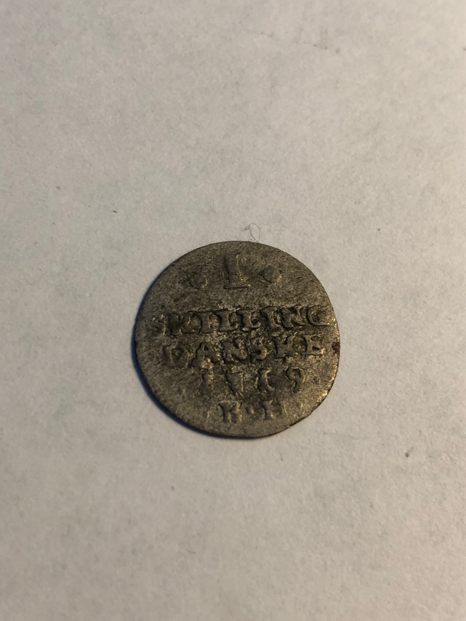 1 skilling 1719 Denmark