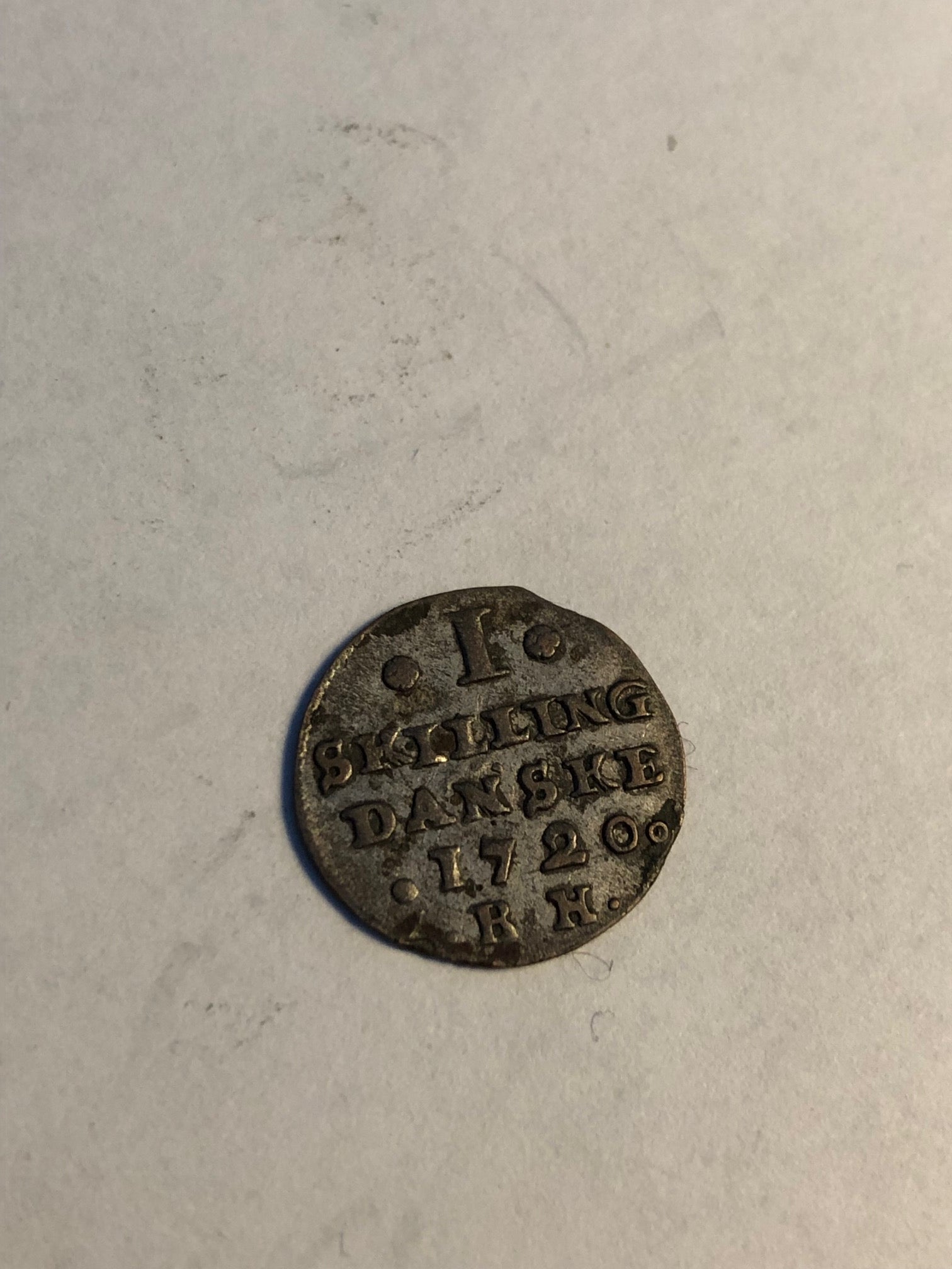 1 skilling 1720 Rendsborg Denmark