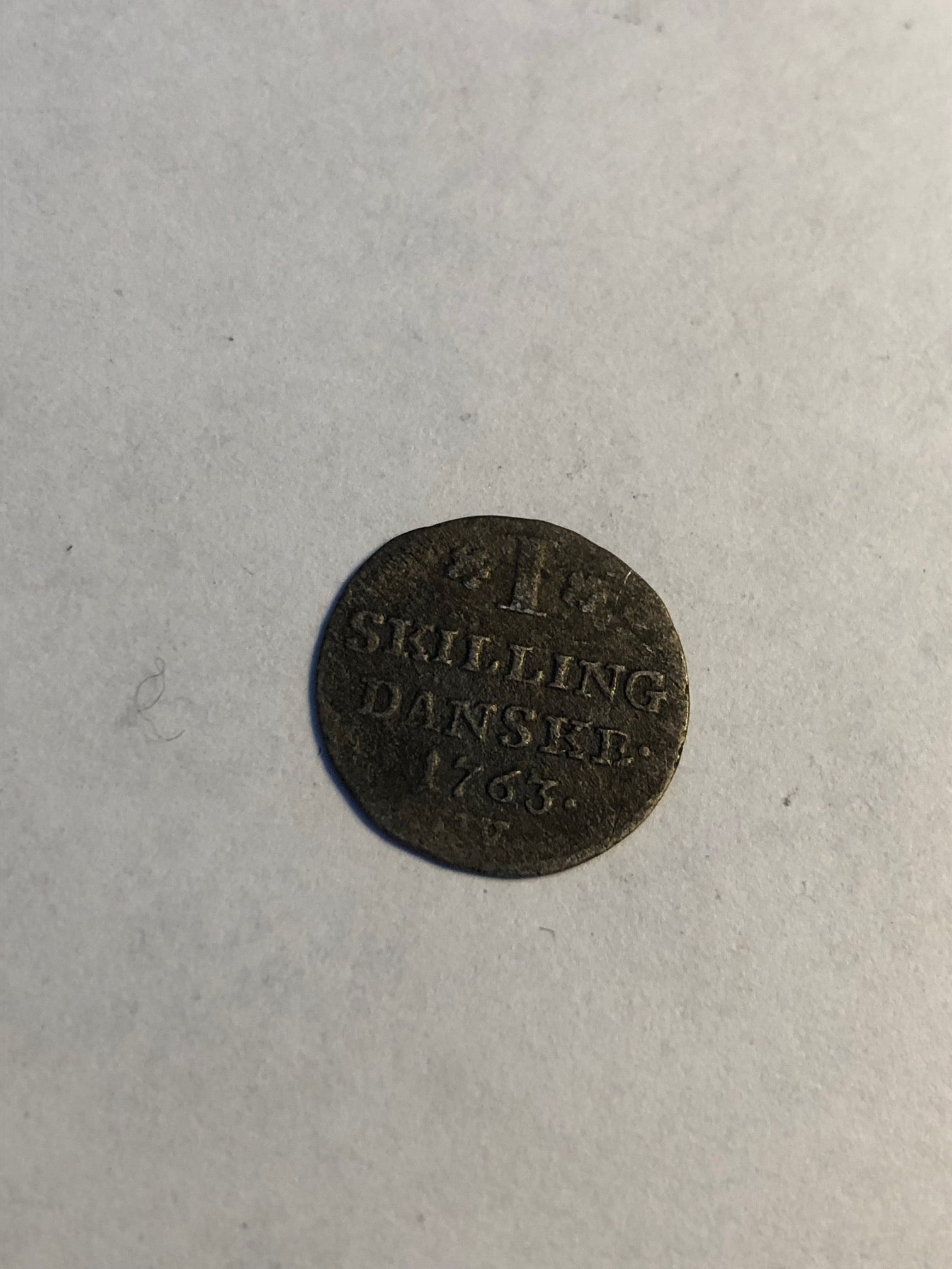 1 skilling 1763 Denmark