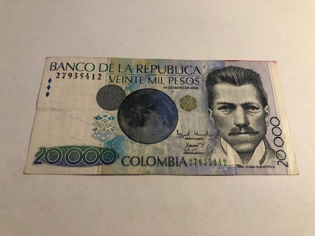 20000 mil pesos Colombia 2002