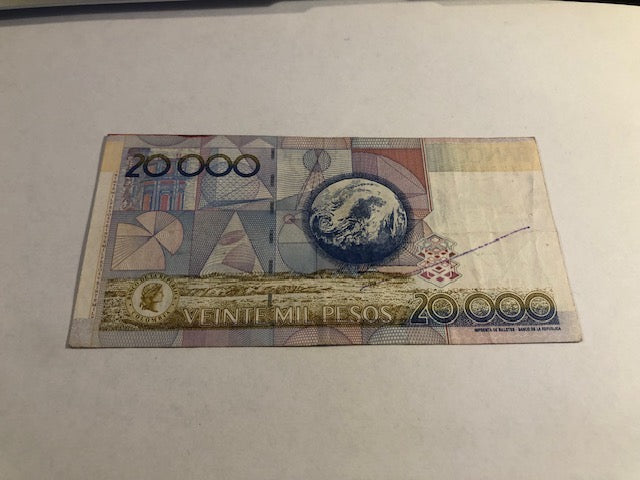 20000 mil pesos Colombia 2002