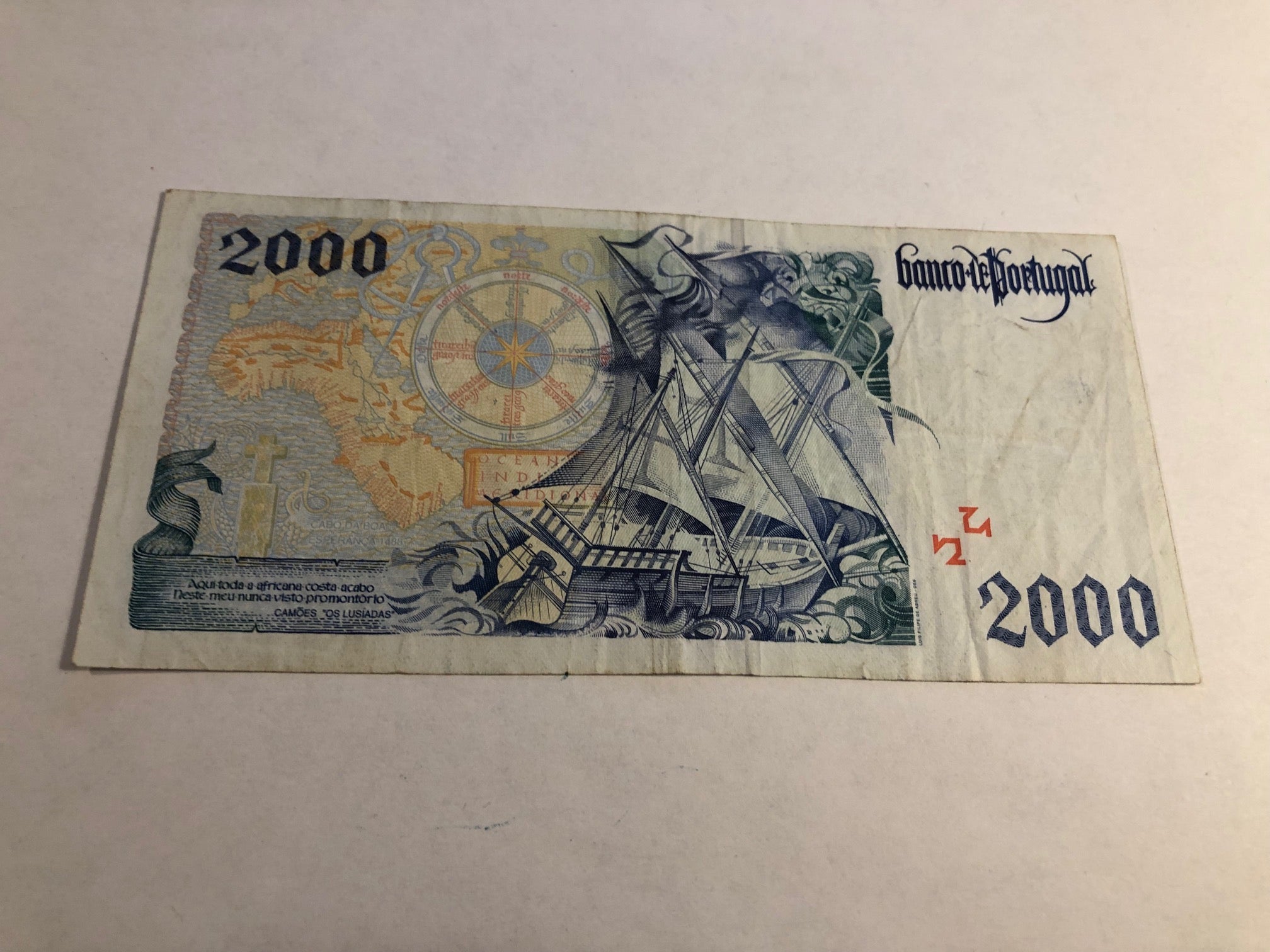 2000 escudos 1995 Portugal
