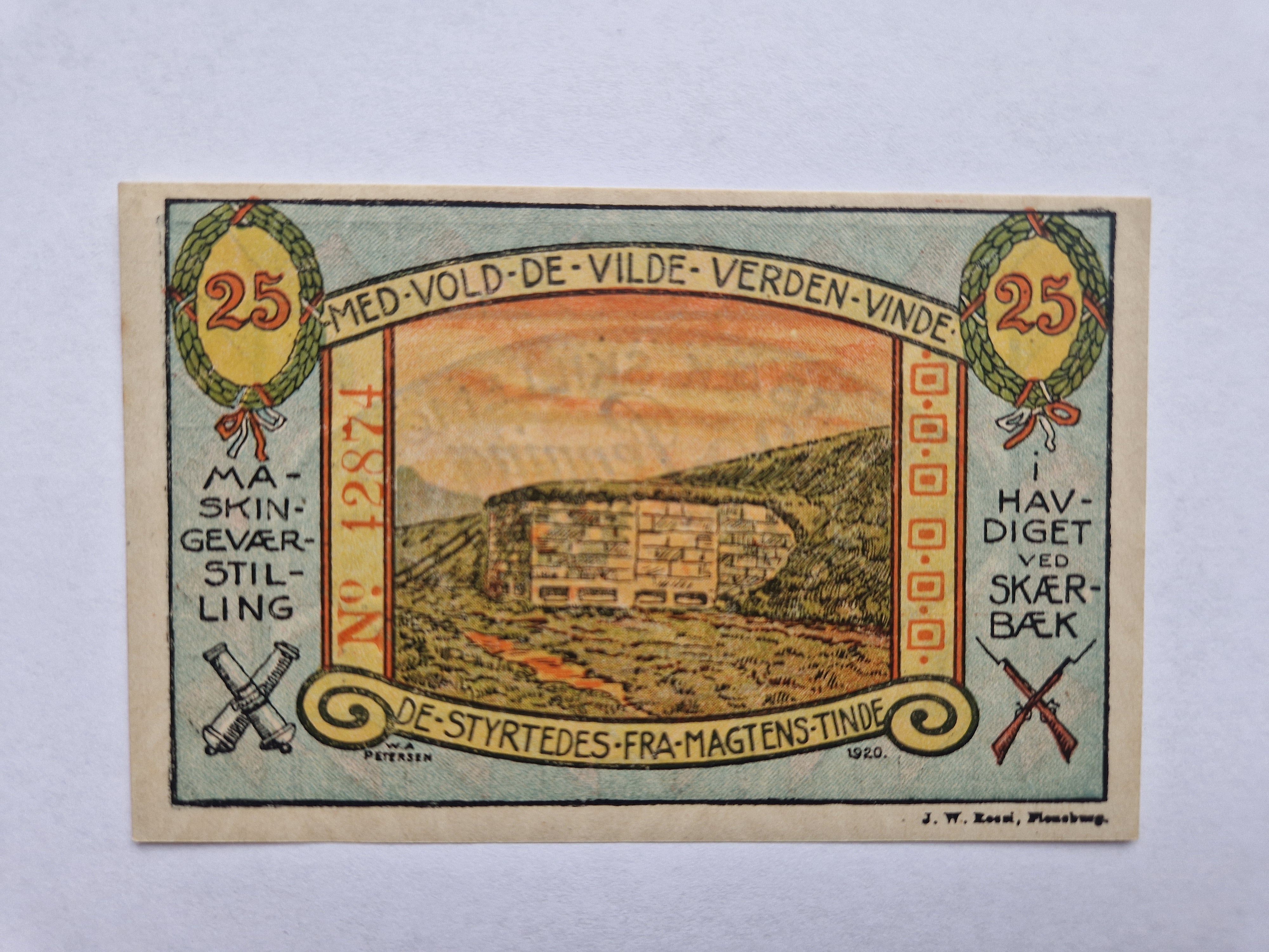 25 Pfennig Skærbæk Skillemønt 1920