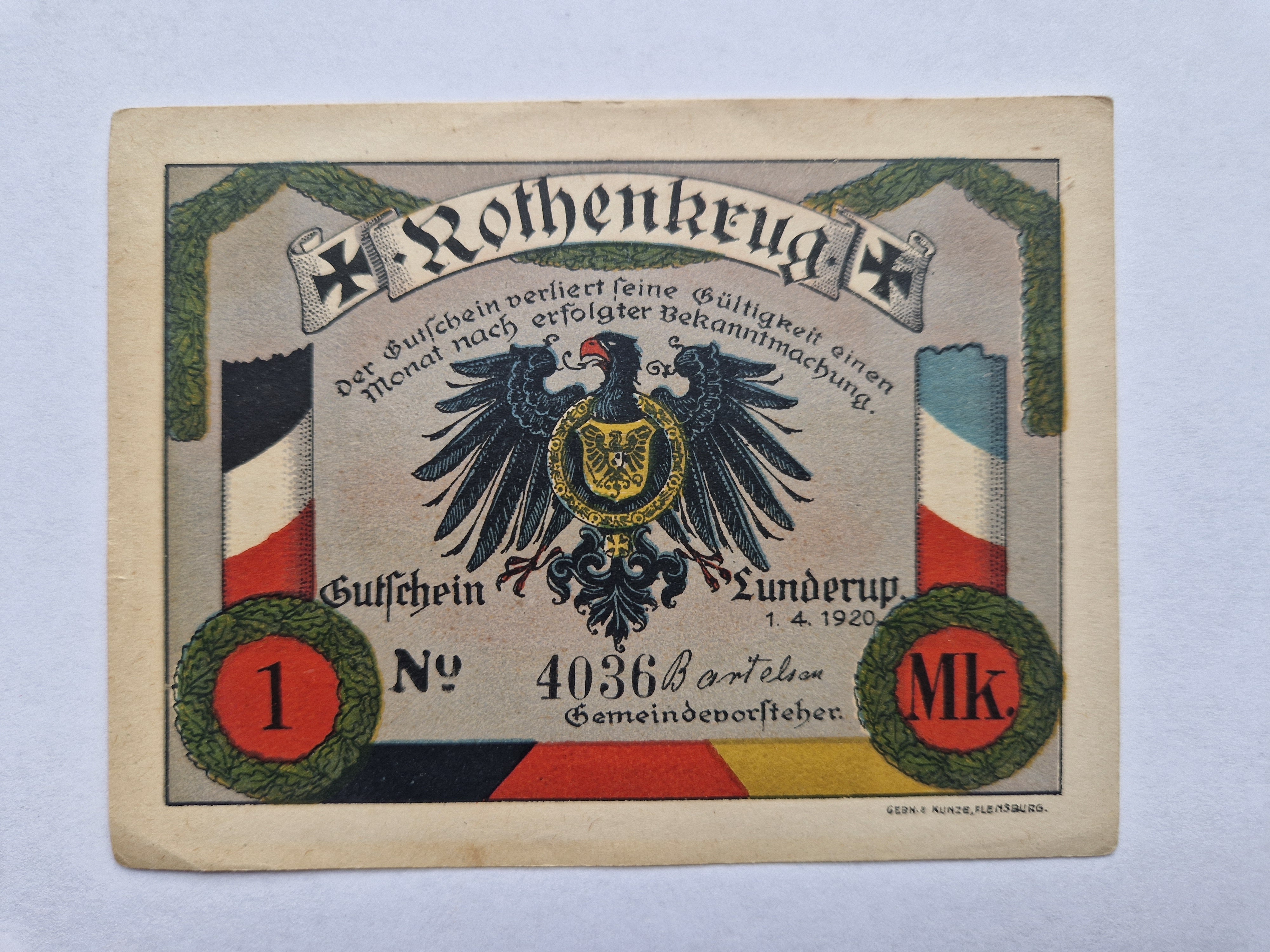 1 Mark Lunderup Kommune - Røde Kro 1920