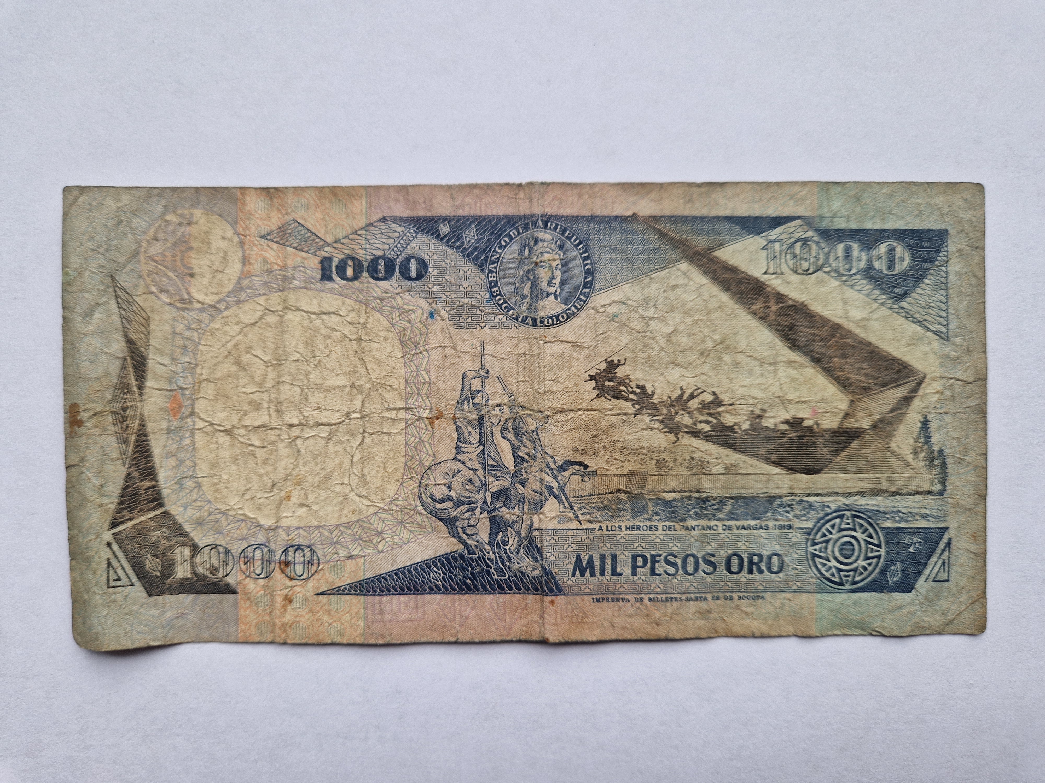 1000 Pesos Oro 1993 Colombia
