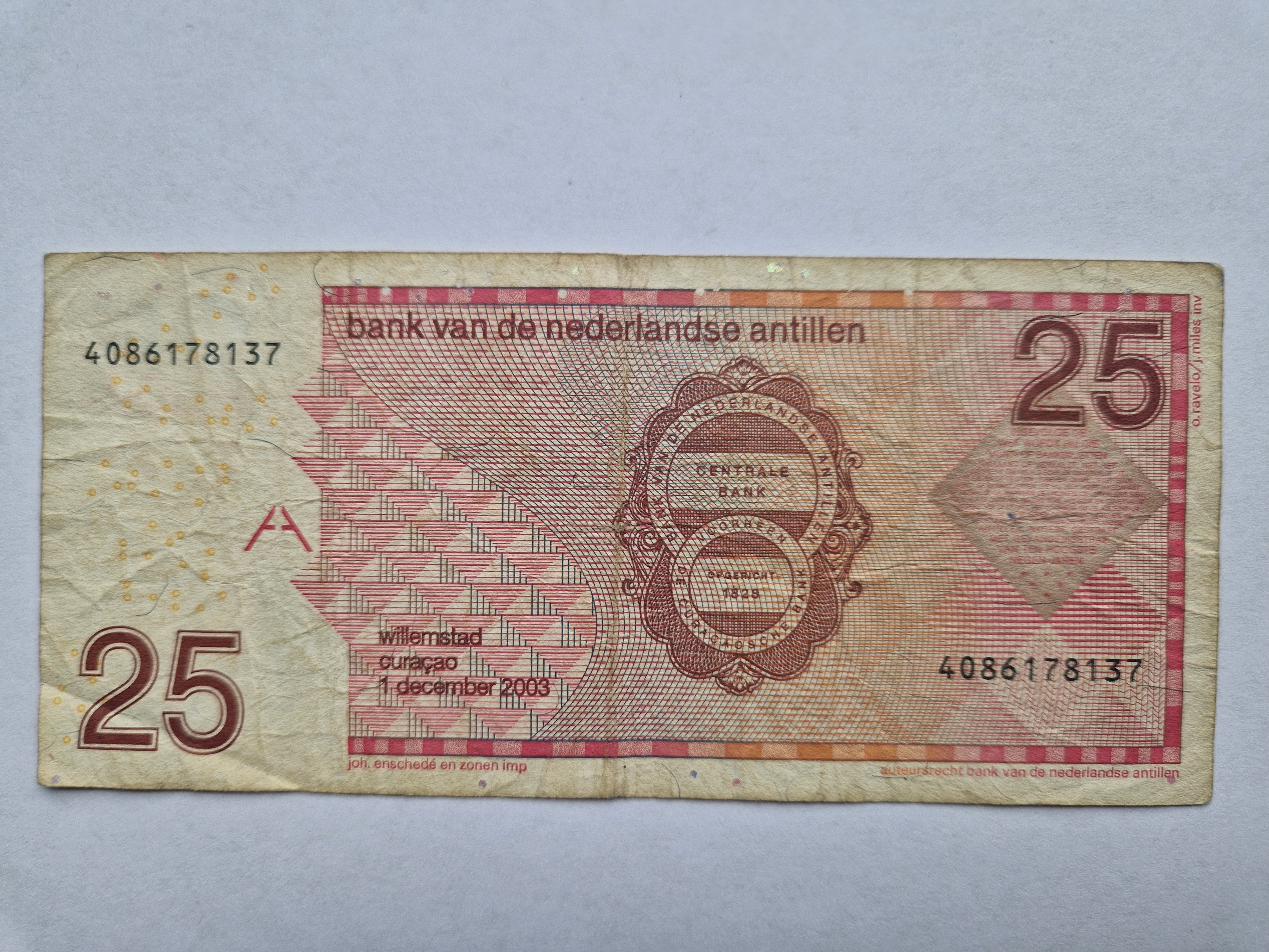25 Gulden Netherlands Antilles