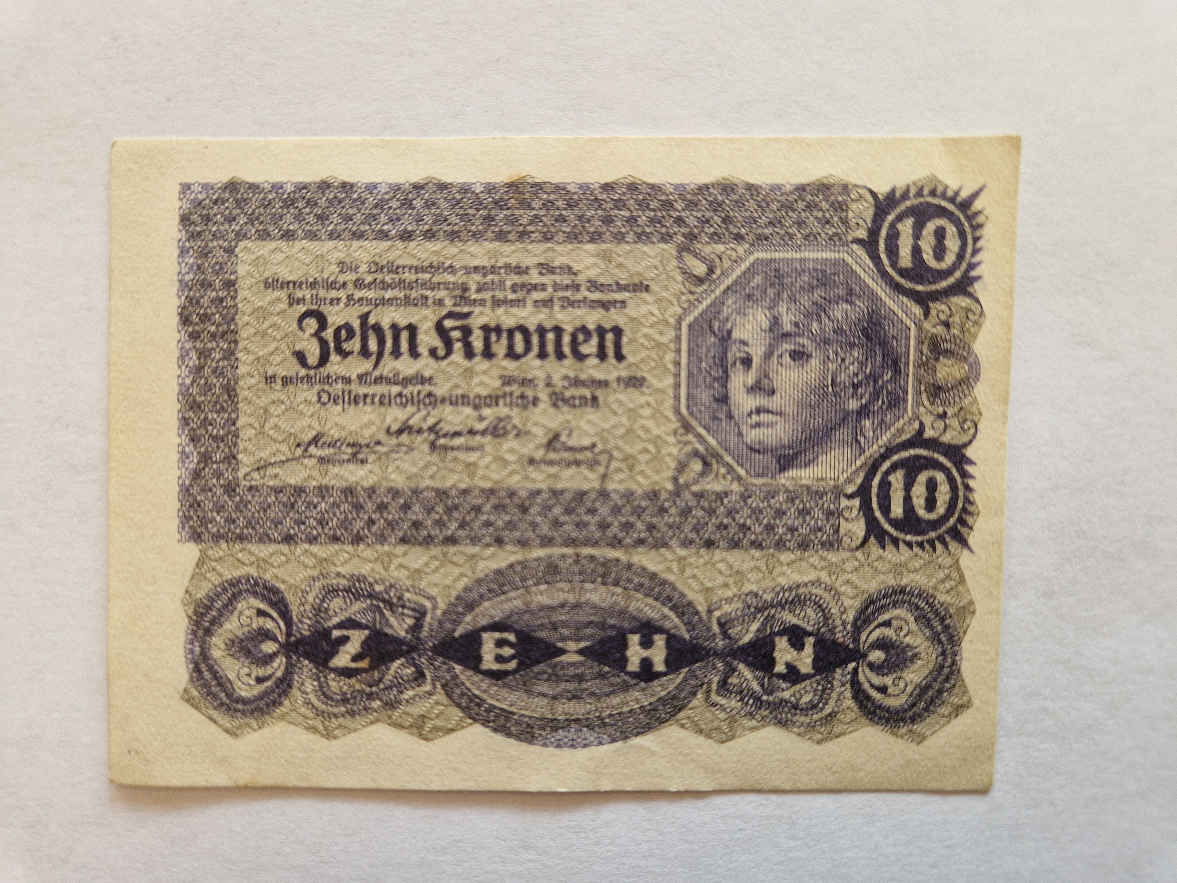 Zehn Kronen Austria-Hungary 1922