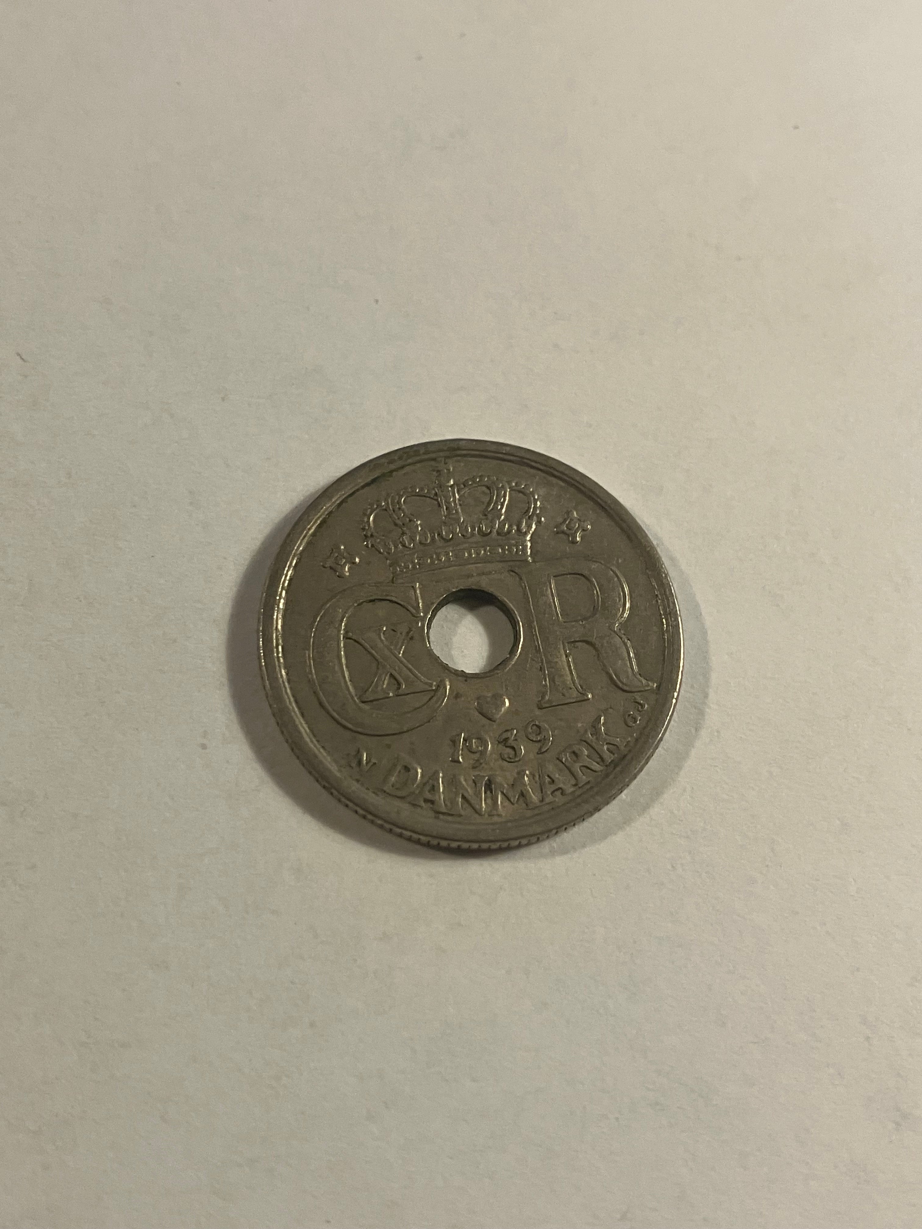 25 øre 1939 Danmark