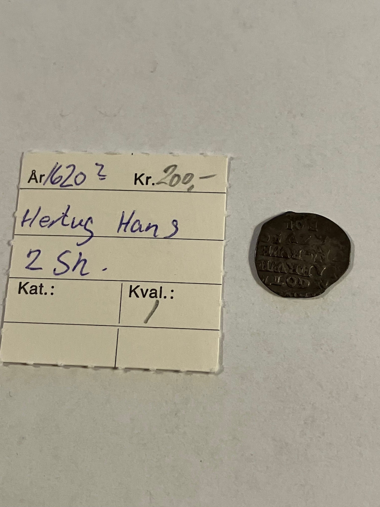 2 Skilling Hertug Hans Den Yngre 1620
