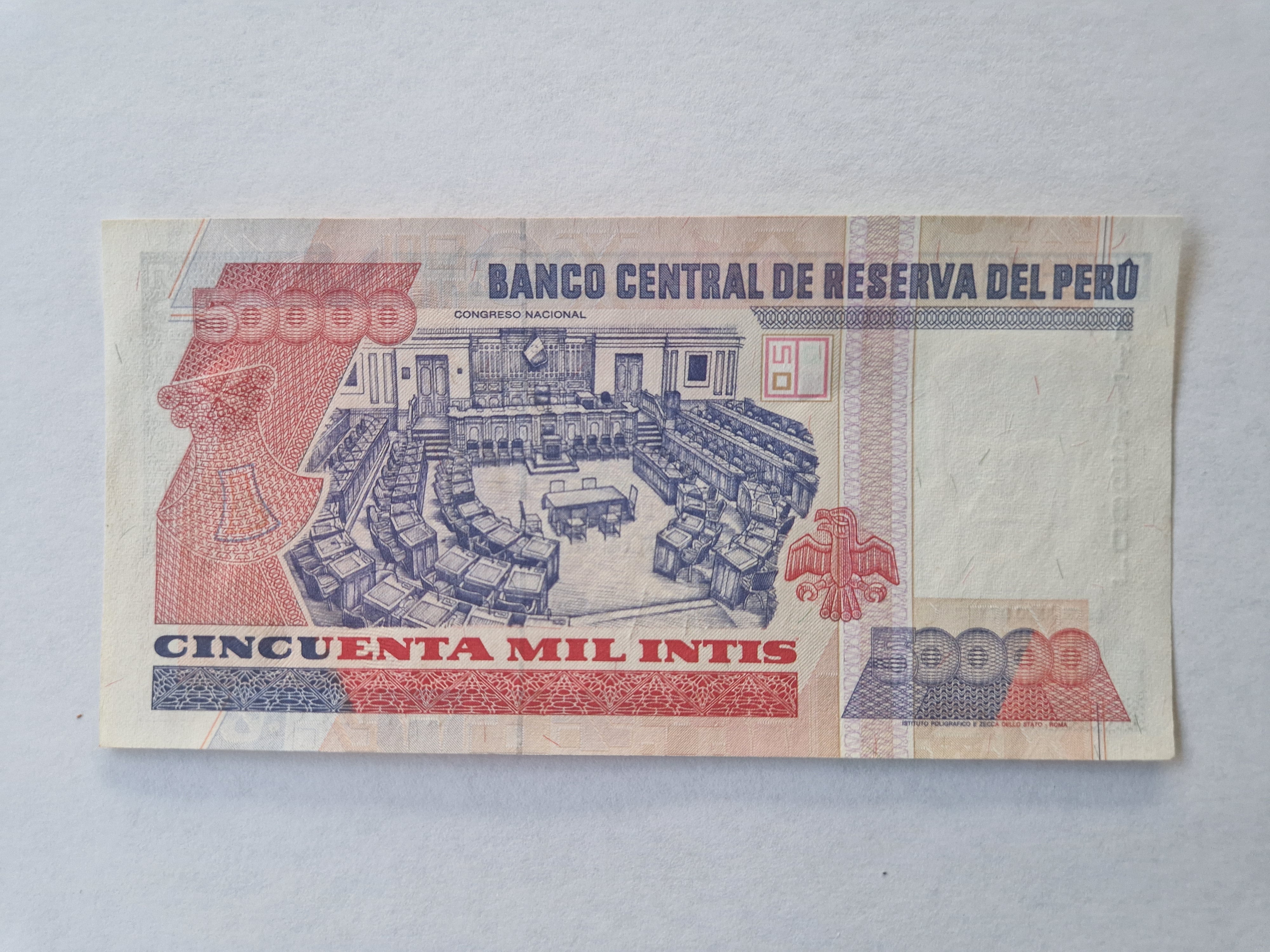 50000 Intis Peru 1988