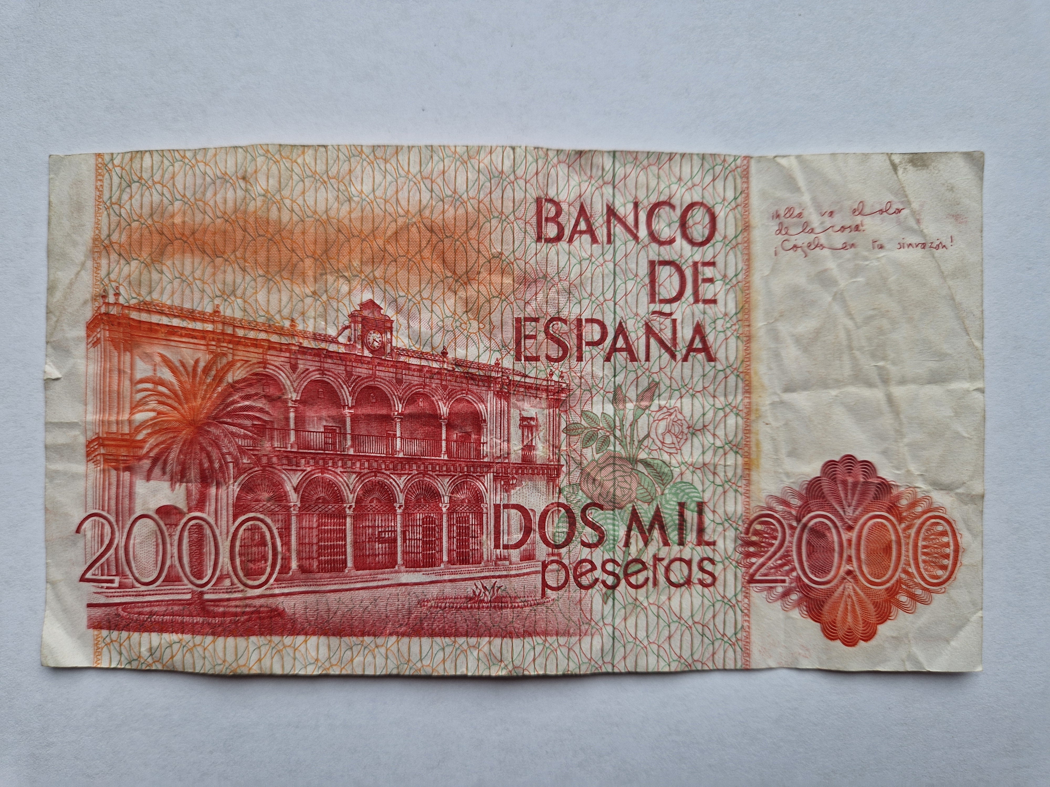 2000 Pesetas Spain 1980