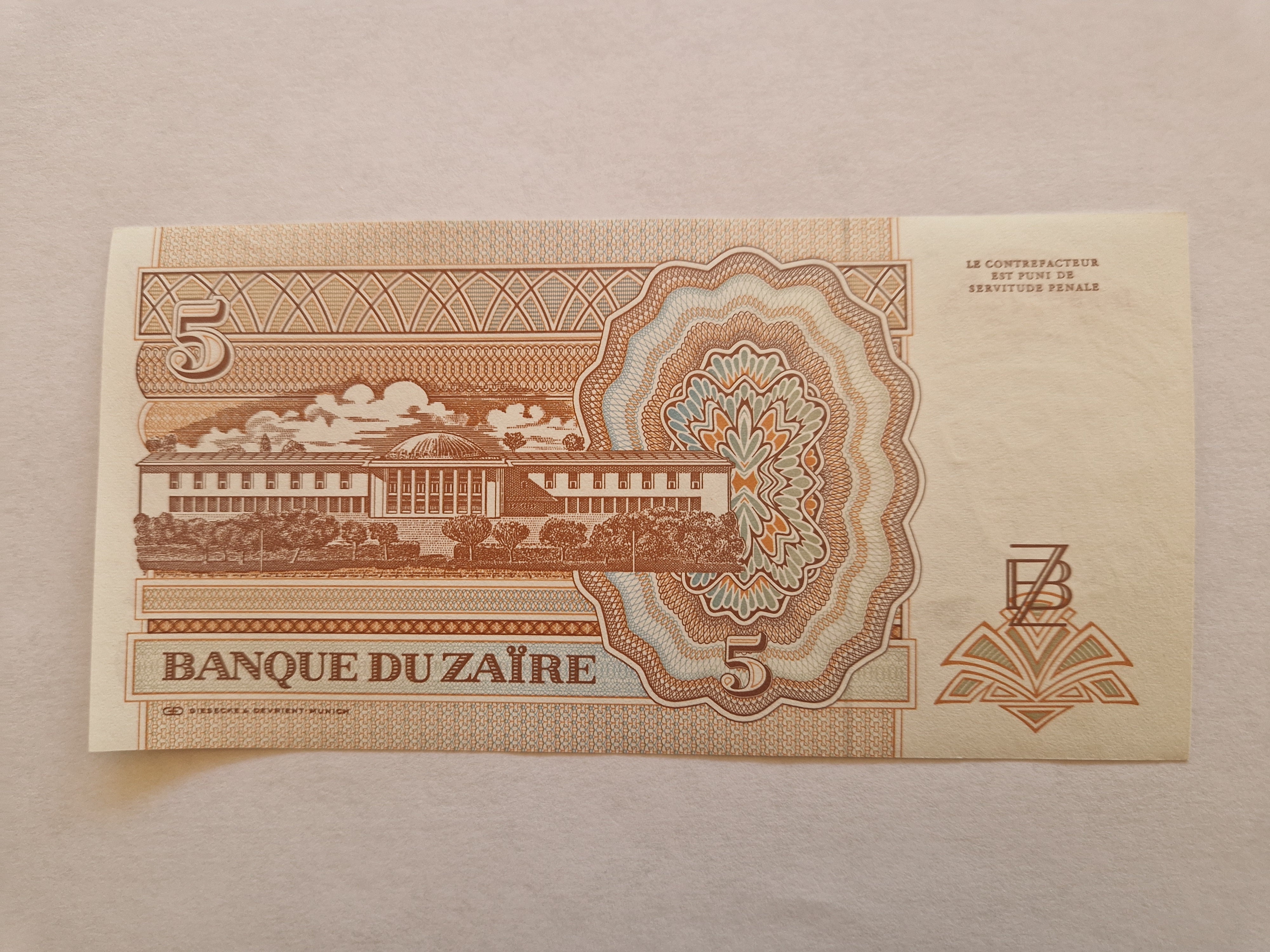 5 Zaires Zaire 1993