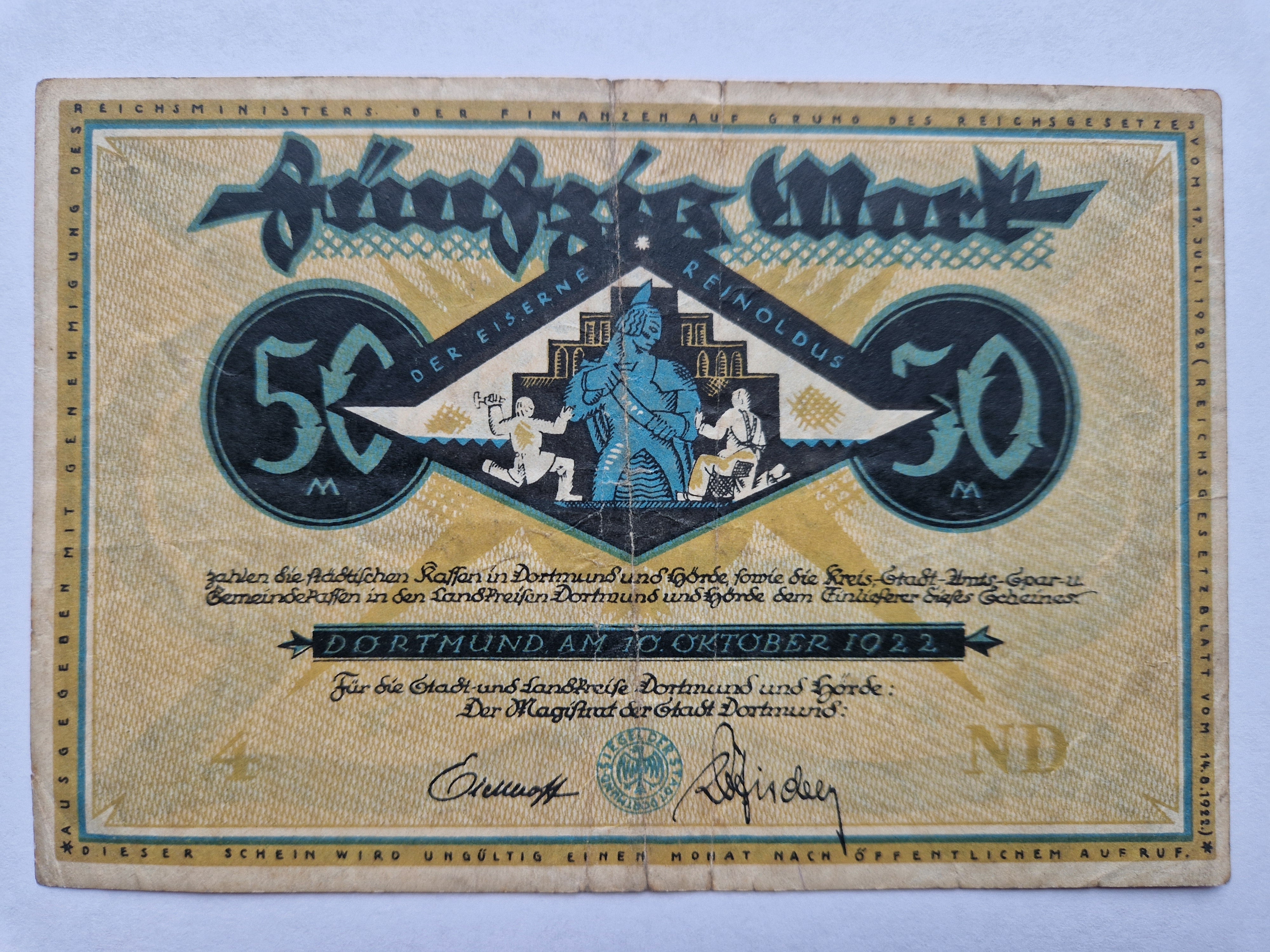 50 Mark Dortmund 1922