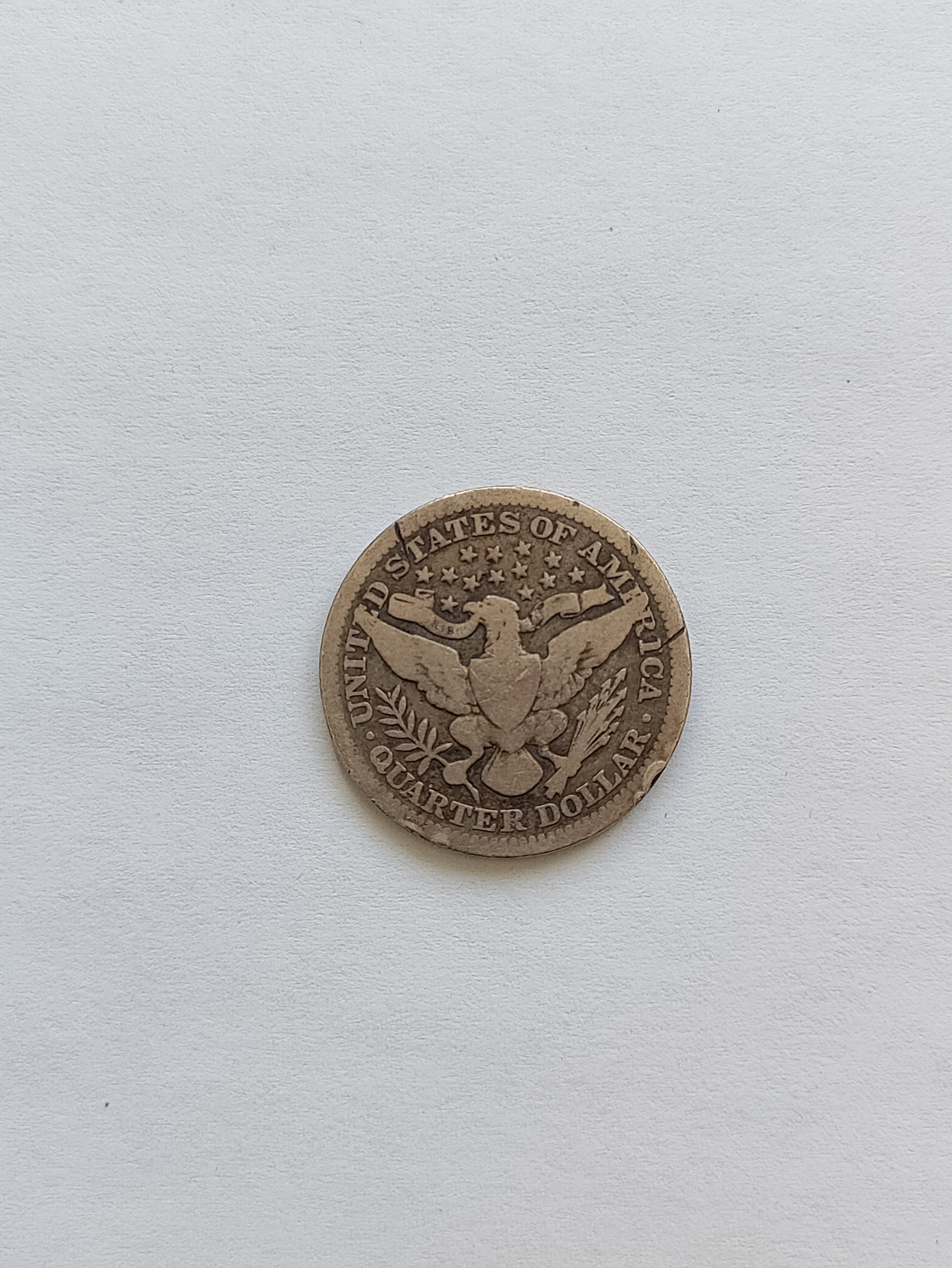 Quarter Dollar 1908 USA - Dårlig stand
