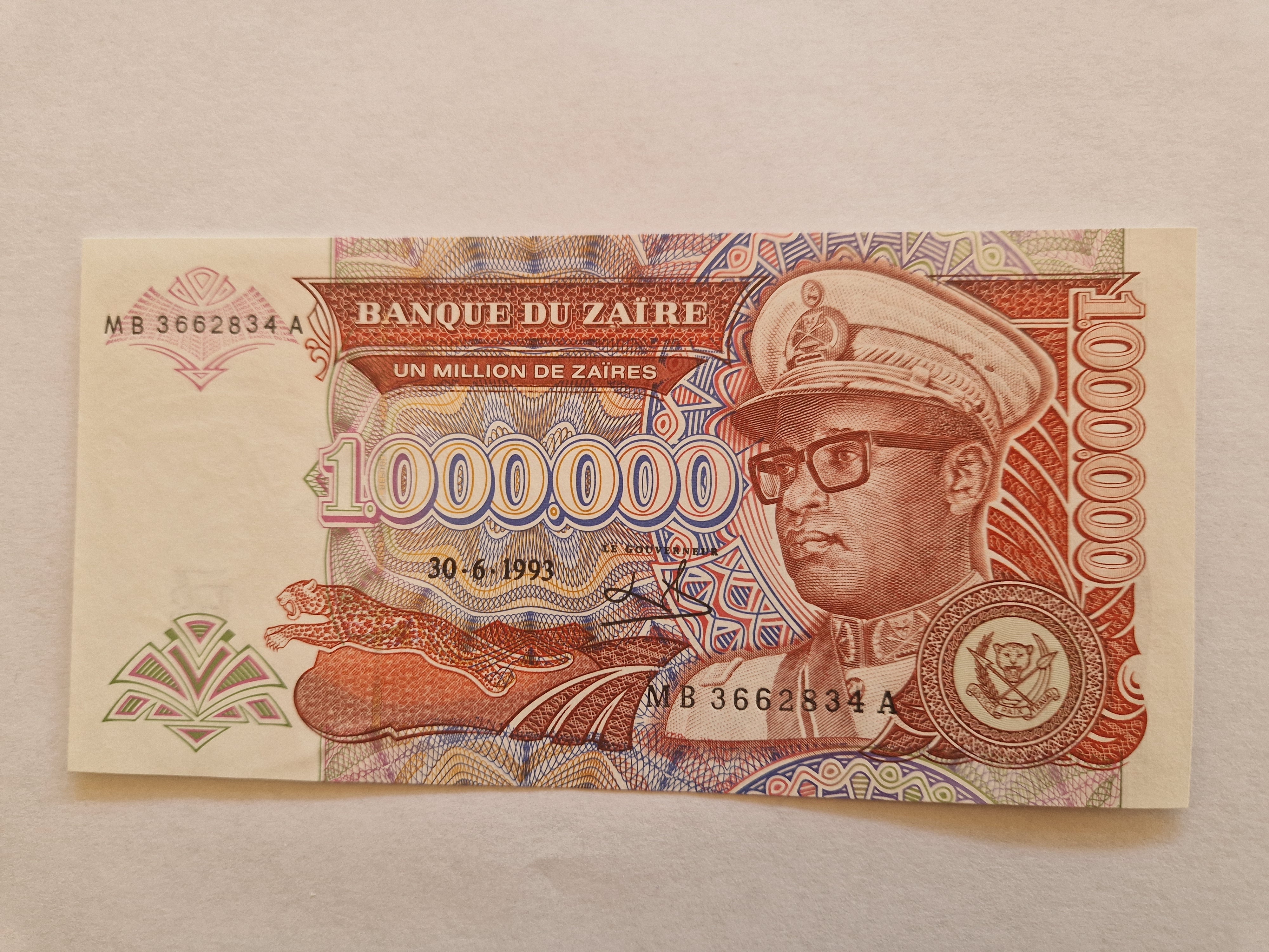 1.000.000 Zaires Zaire 1993