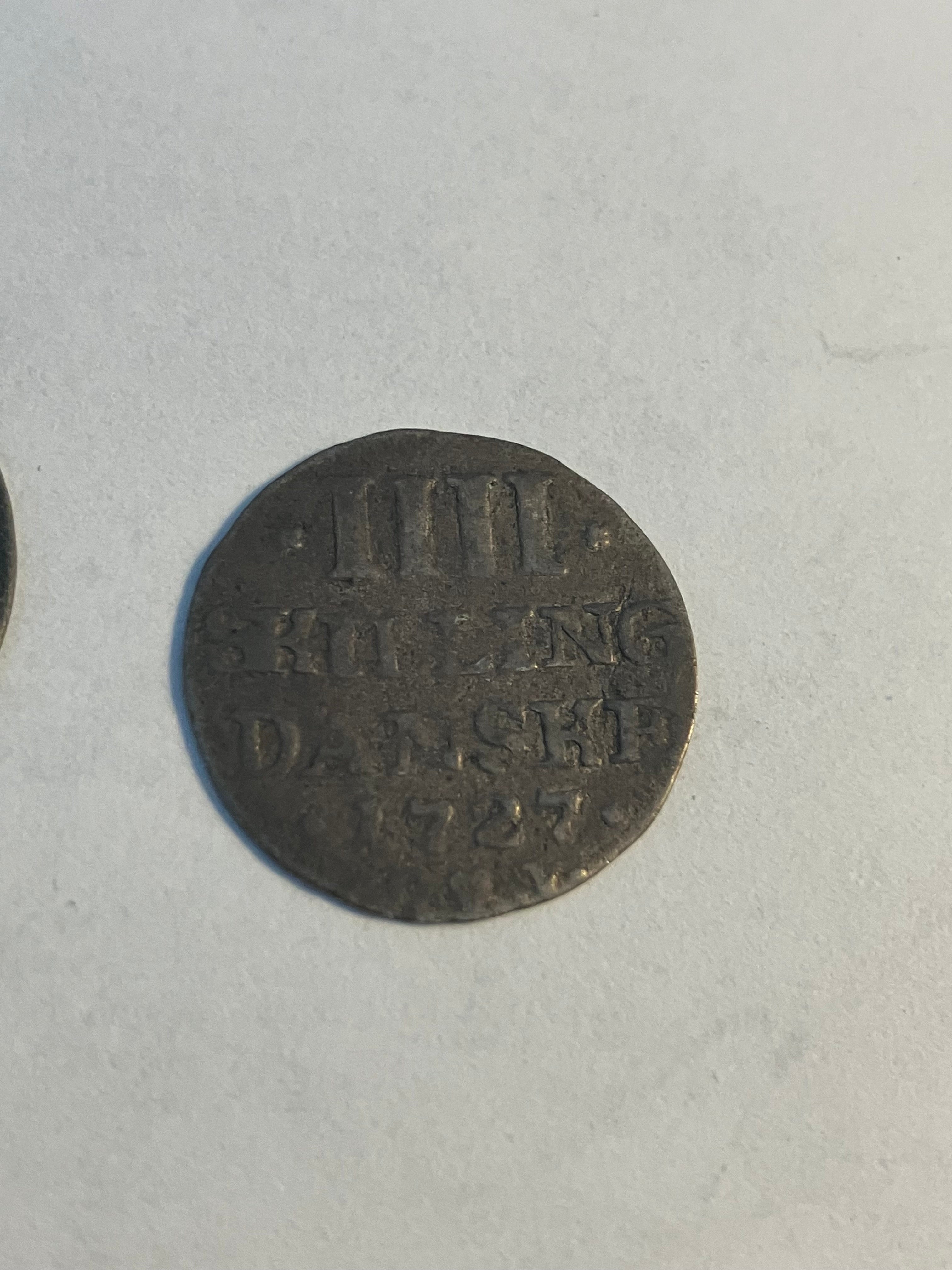 4 skilling 1727 Denmark