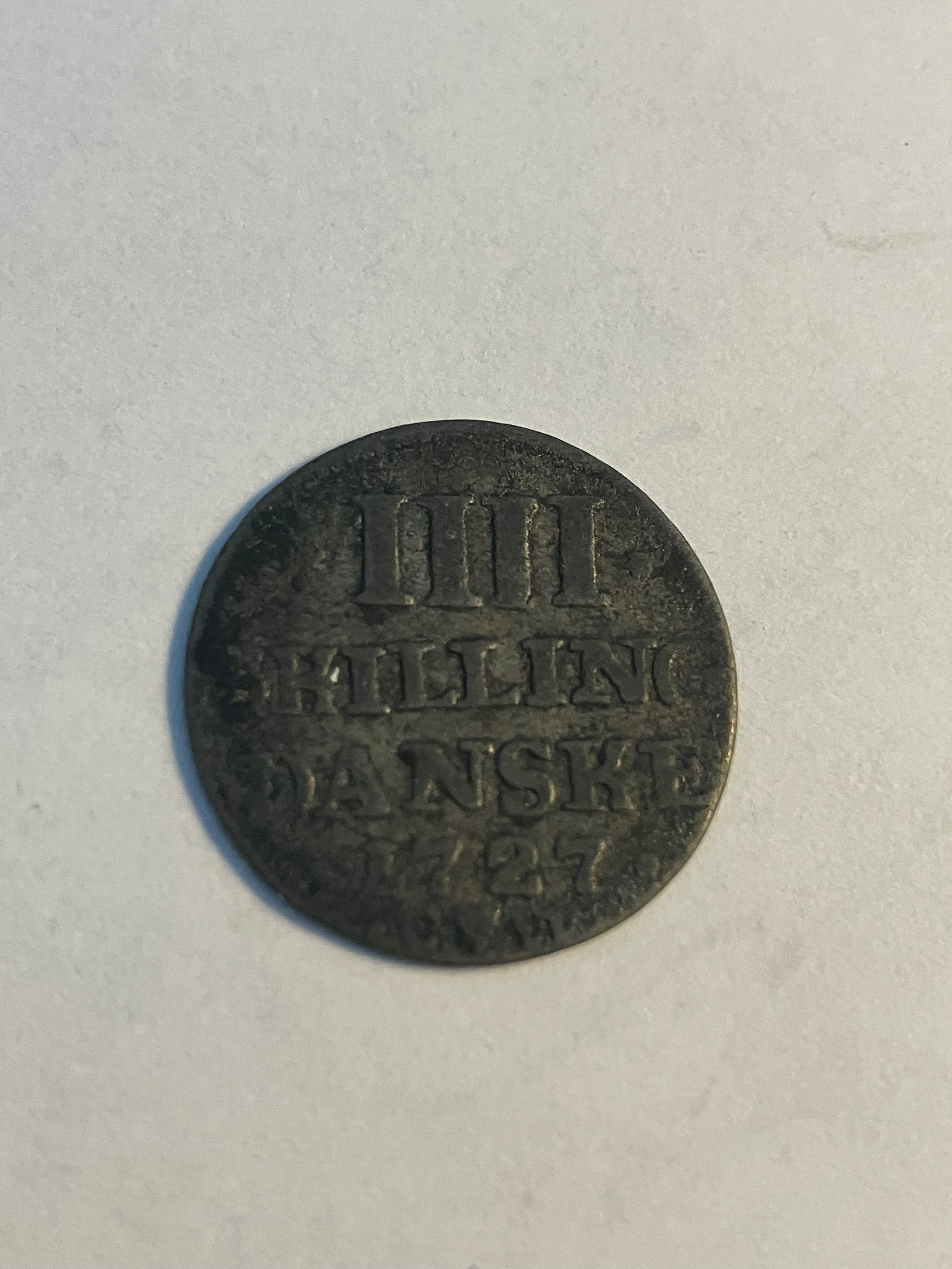 4 skilling 1727 Denmark