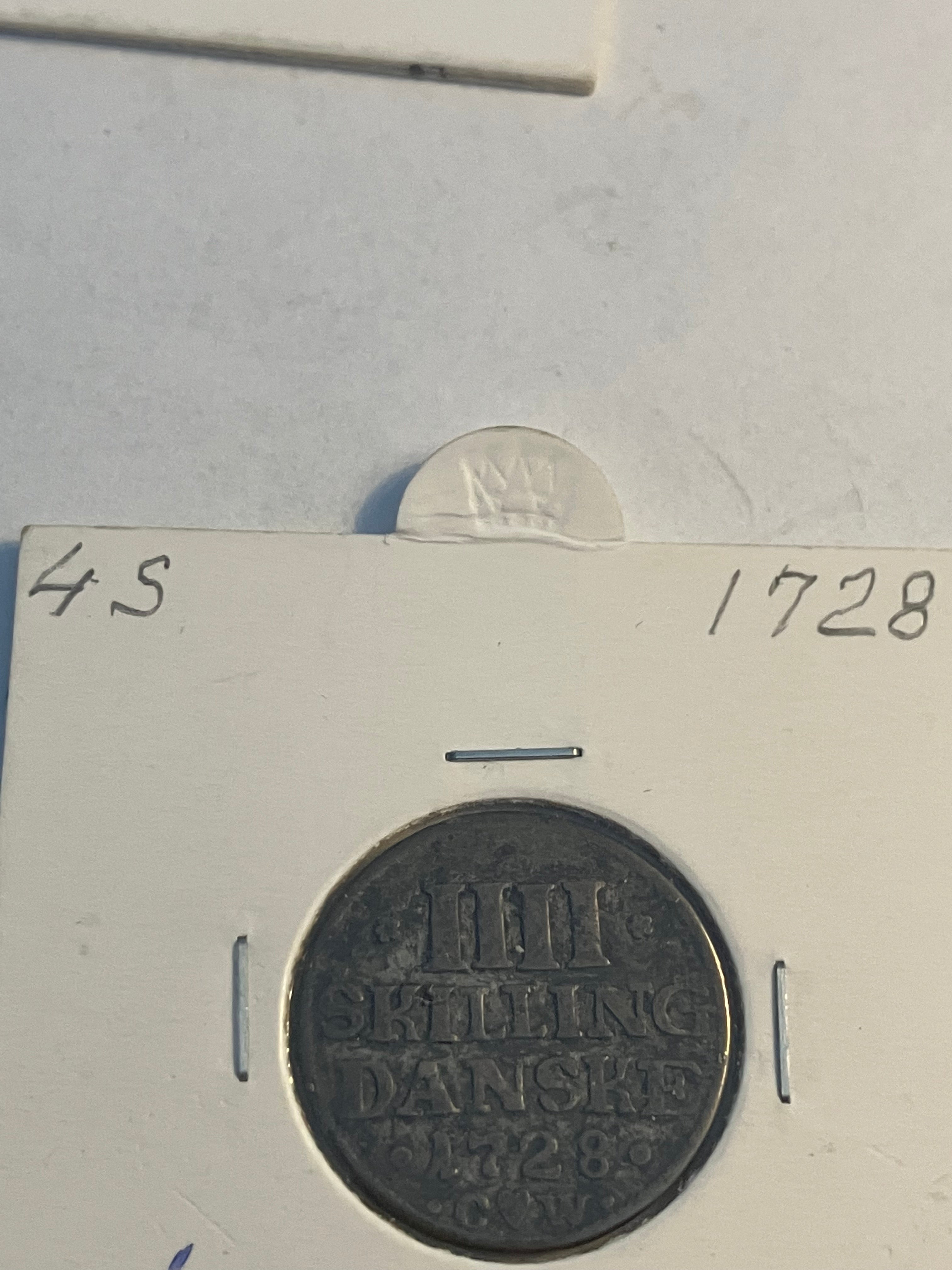 4 skilling 1728 Denmark