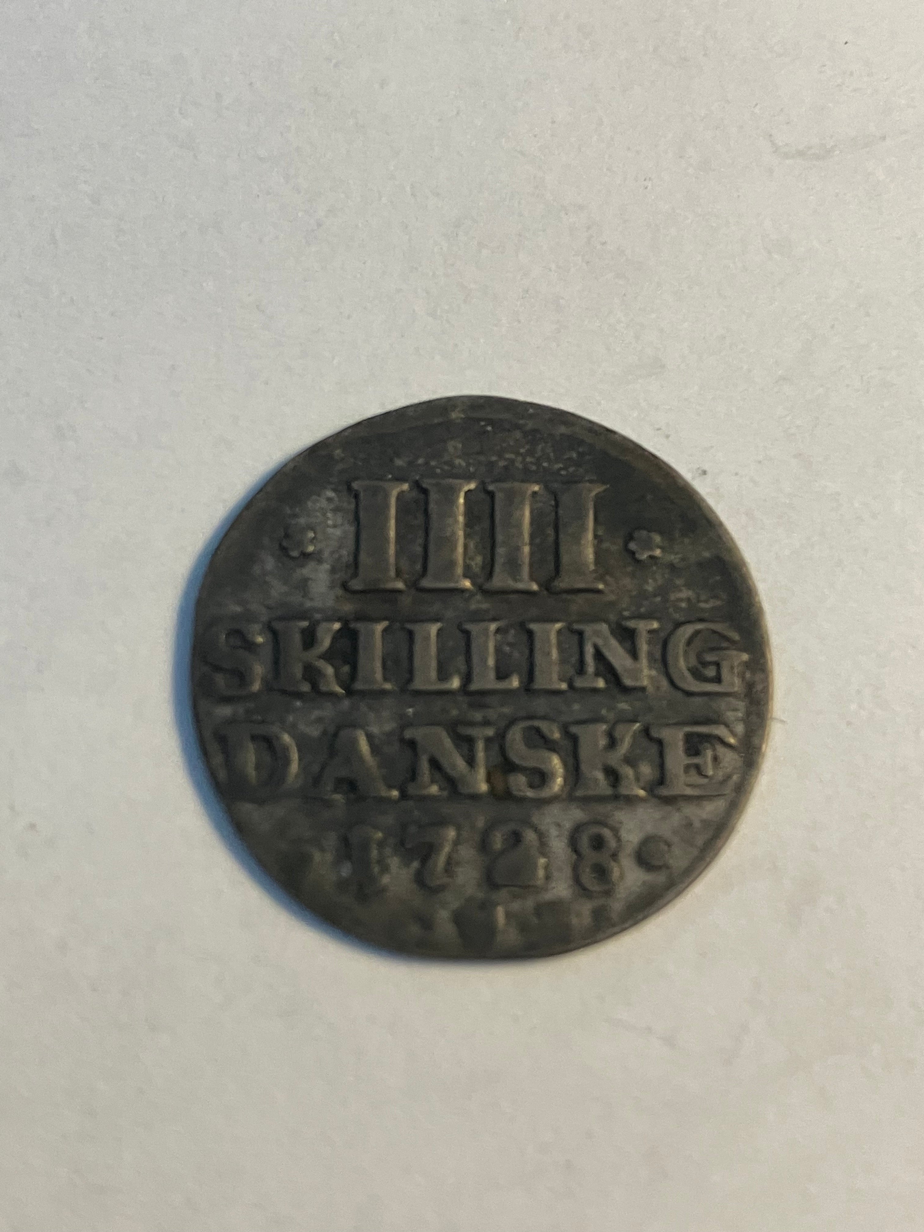 4 skilling 1728 Denmark