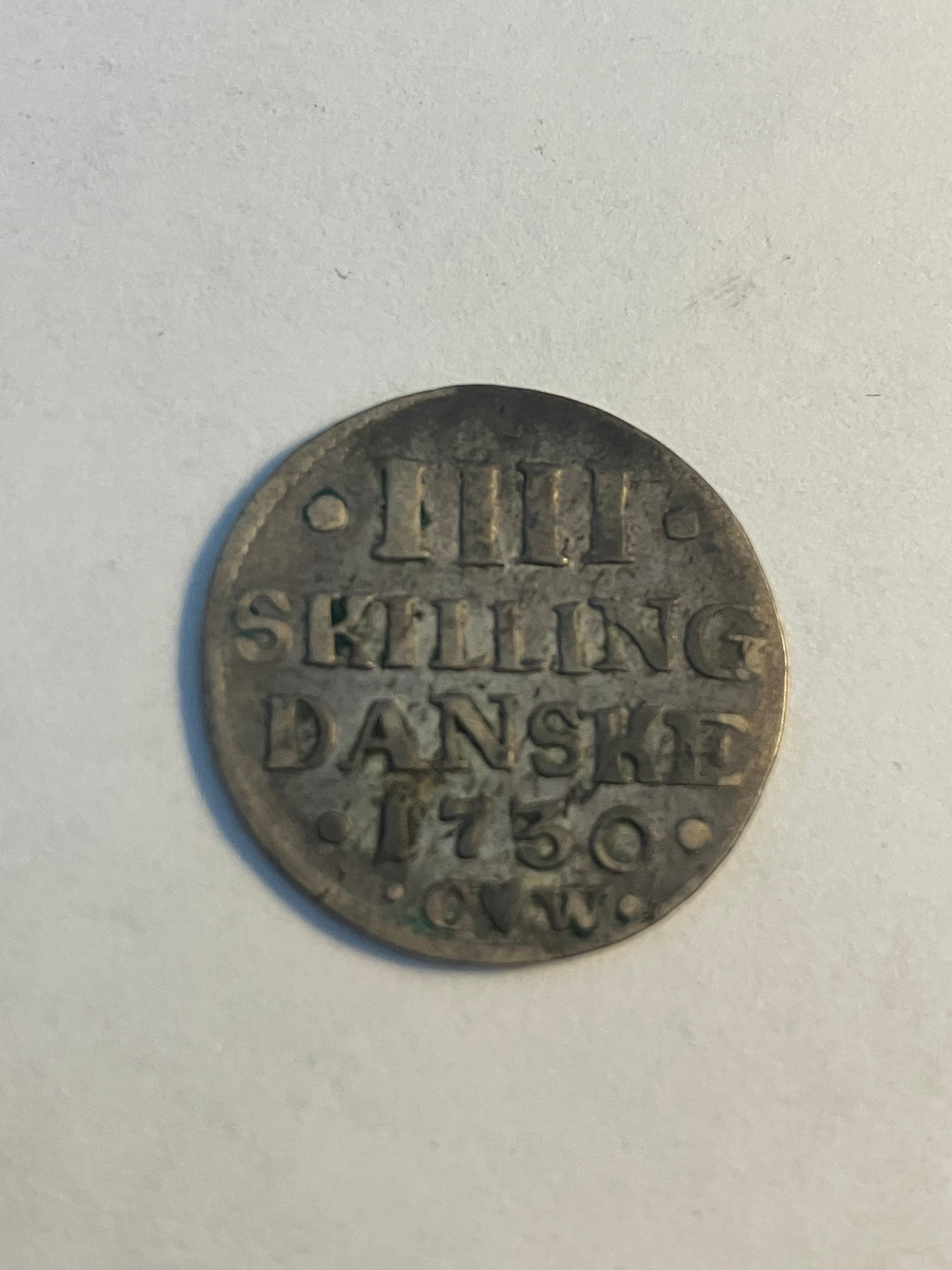 4 skilling 1730 Denmark
