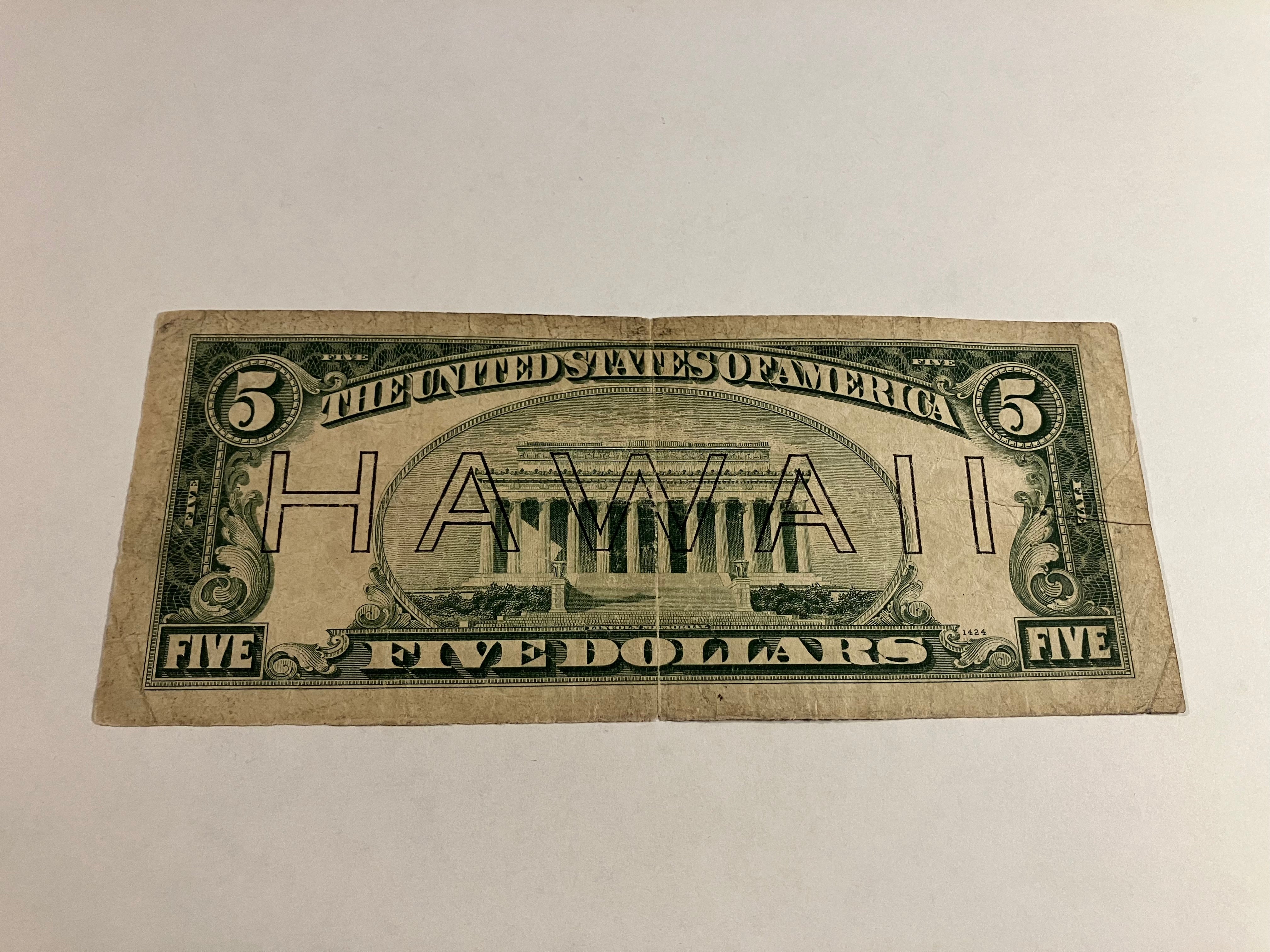 5 Dollar Hawaii 1934 A